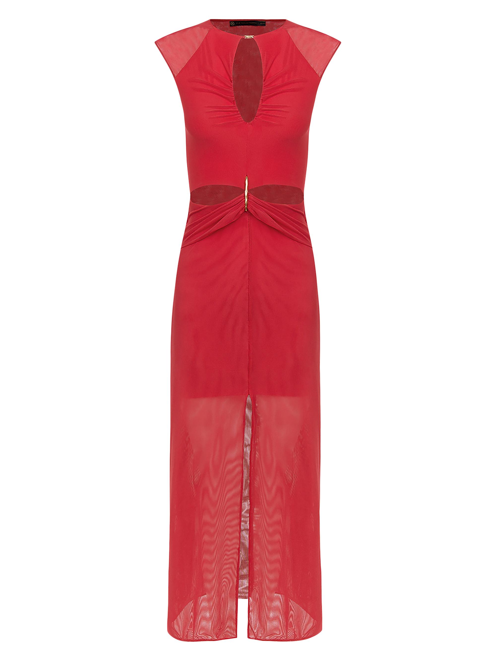 ViX by Paula Hermanny Women's Tori Cut-Out Midi-Dress - Red