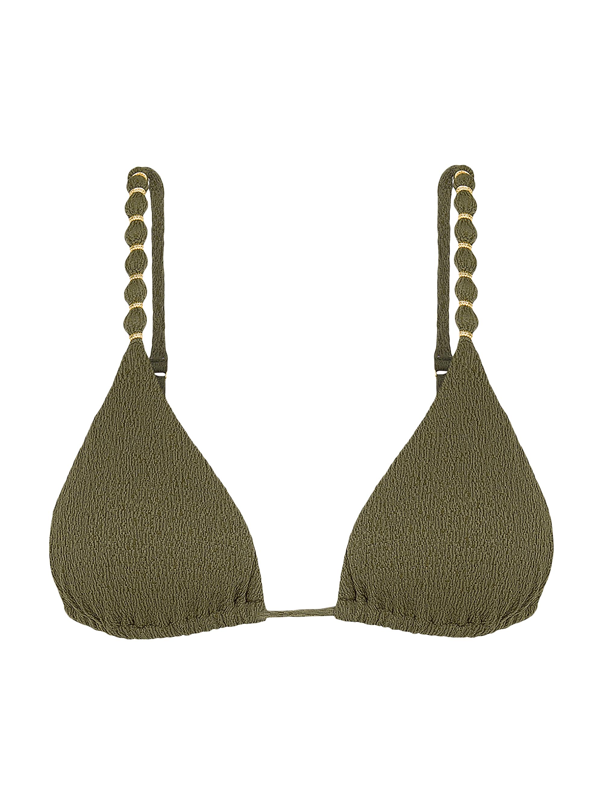 ViX by Paula Hermanny Women's Firenze Beaded Triangle Bikini Top - Green