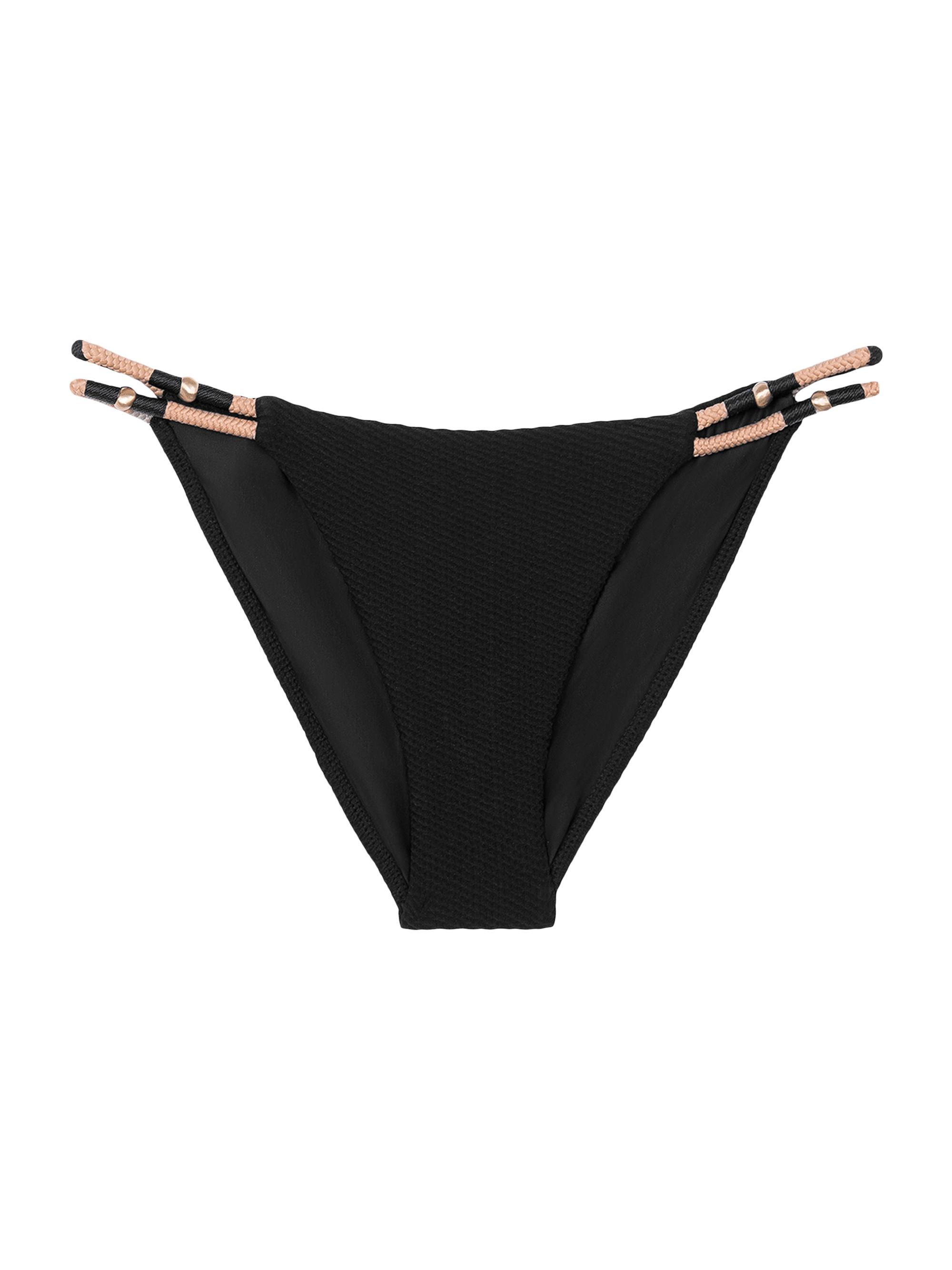 ViX by Paula Hermanny Women's Maiori Layla Beaded Double String Bikini Bottom - Black