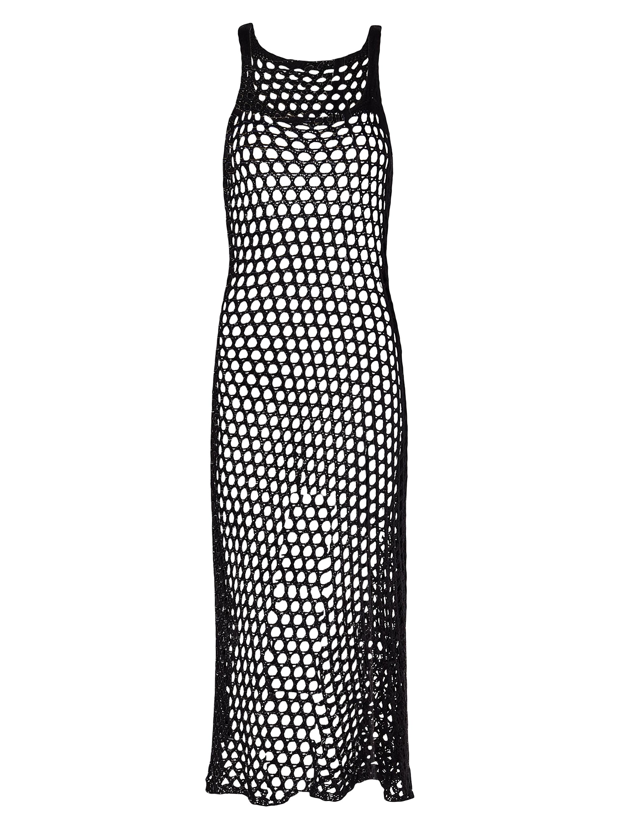 ViX by Paula Hermanny Women's Nicole Knit Cover-Up Midi-Dress - Black