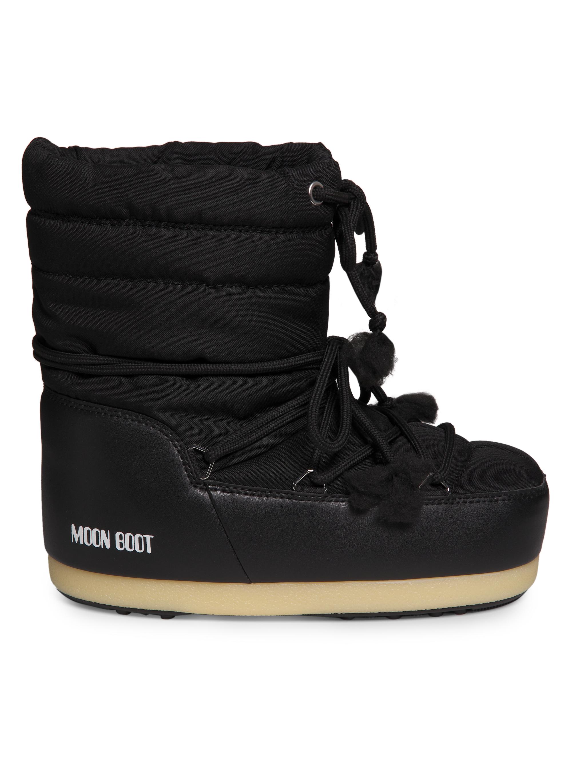 み Moon Boot Glance ブラック スノーブーツ Moon Boot Unisex Icon