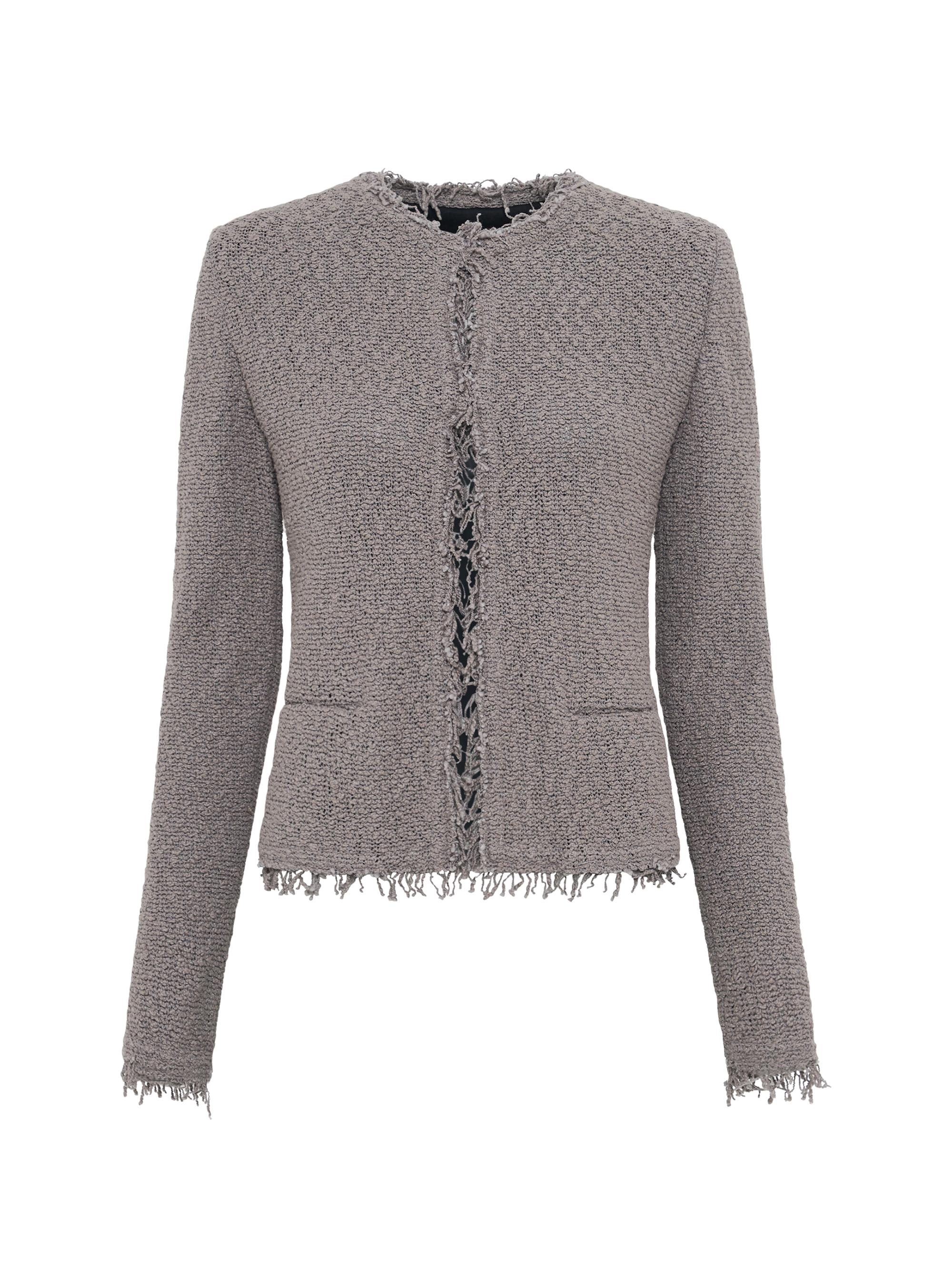 IRO Women's Shavani Classic Fringed Jacket - Pearl Grey