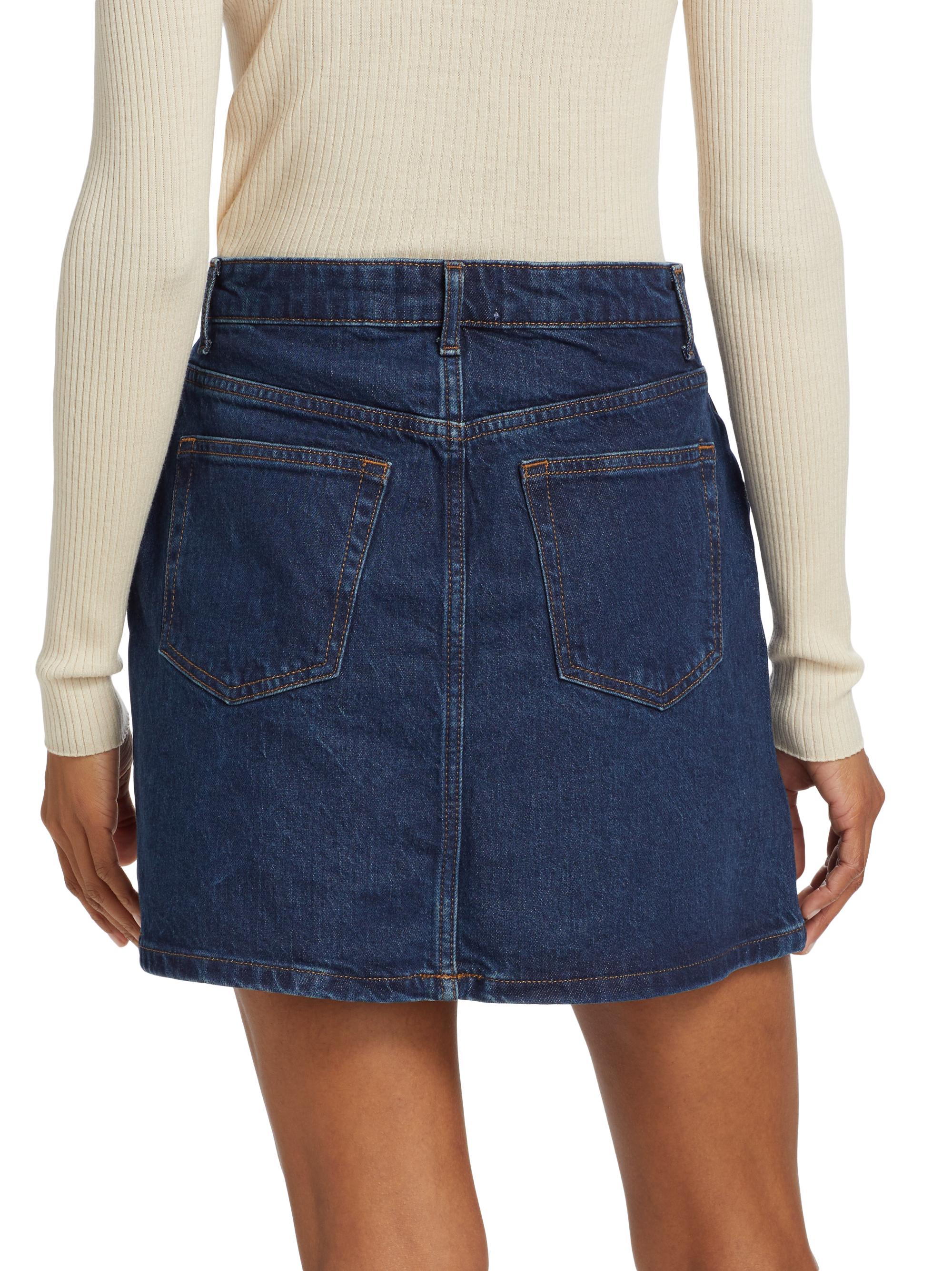 Reformation Lydia Denim High-Rise Miniskirt | Saks Fifth Avenue