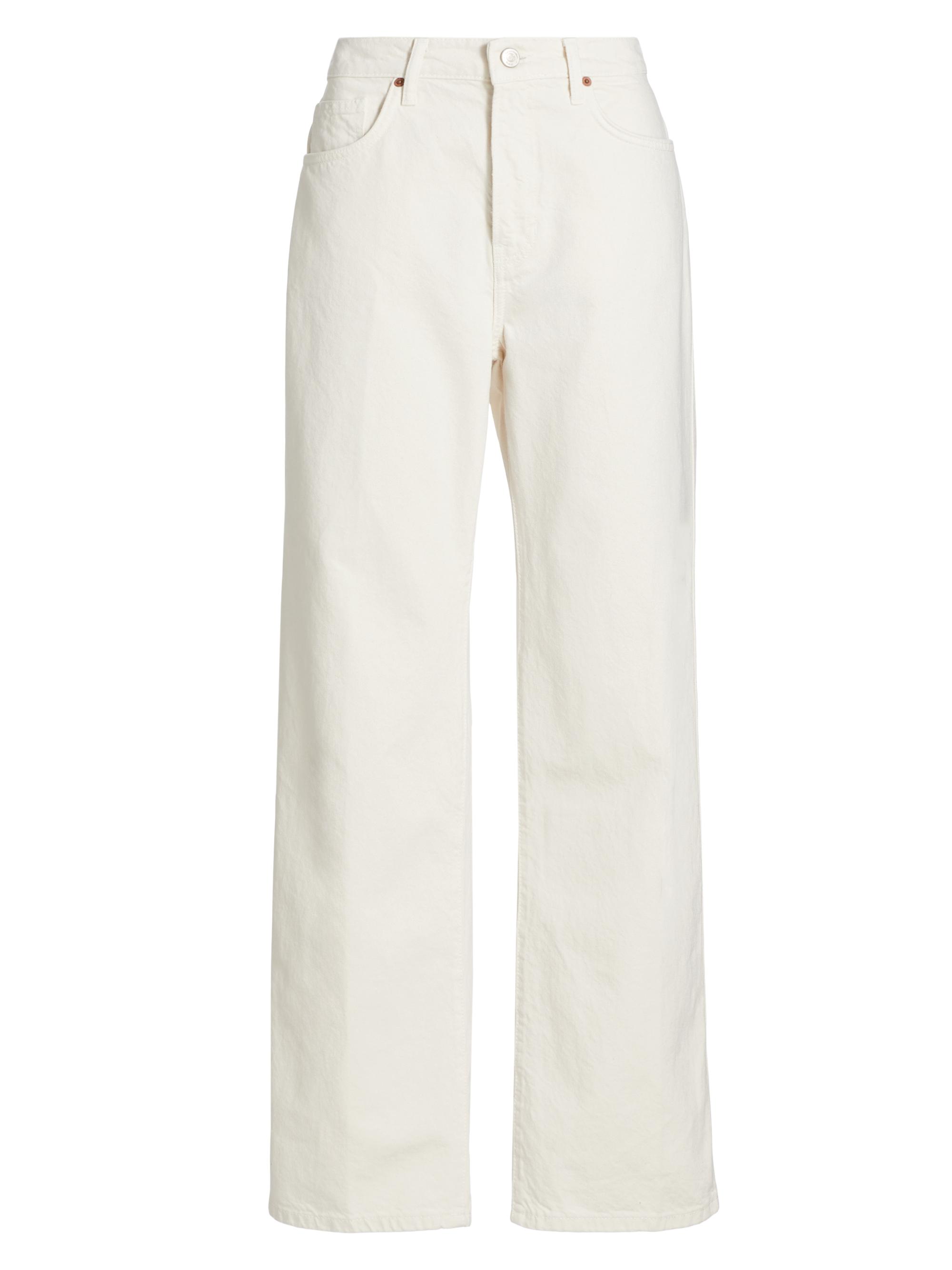 Reformation Women's Val'90s Mid-Rise Straight-Leg Jeans - Fior Di Latte