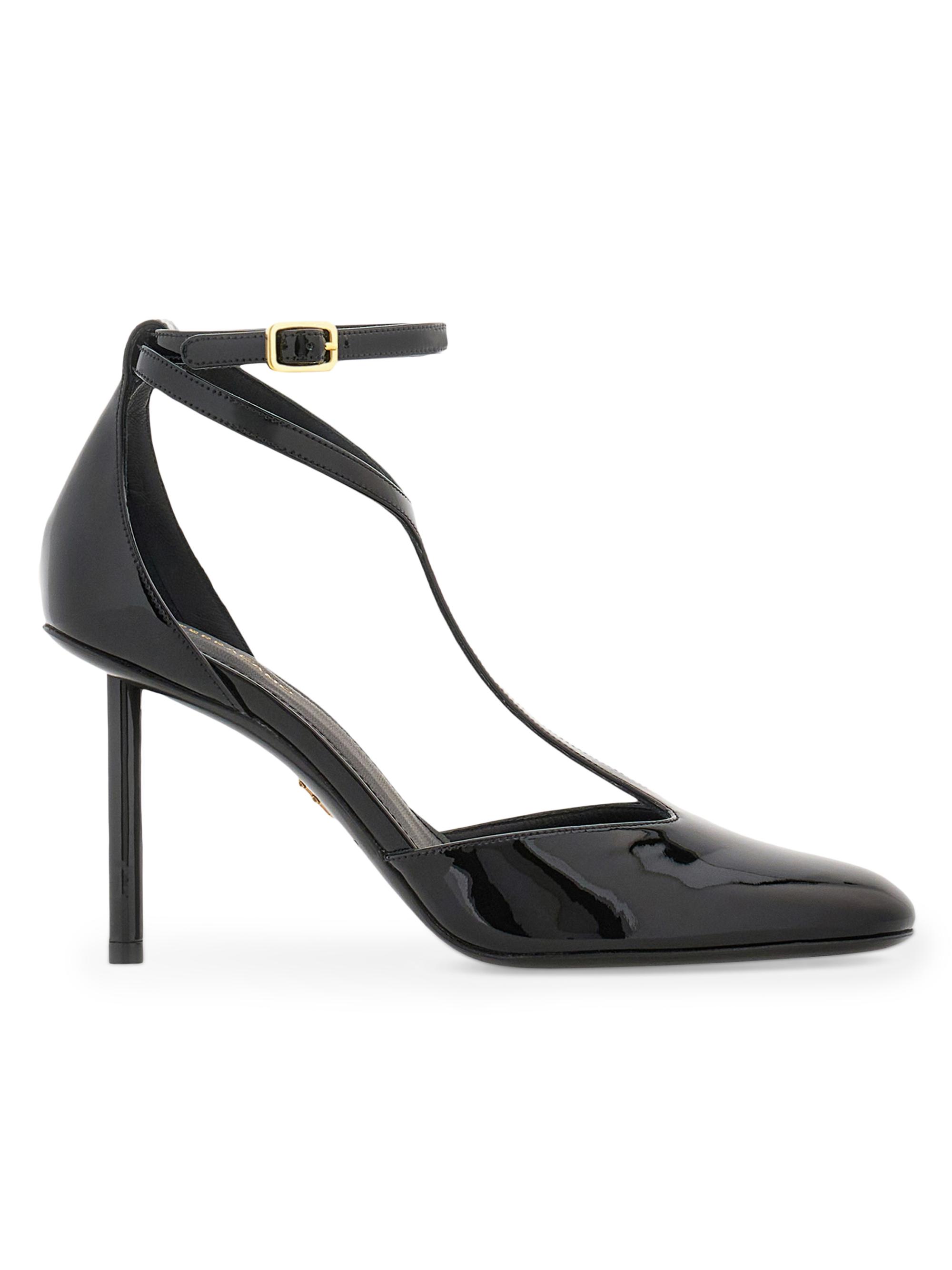 FERRAGAMO Women's Lysandra 95MM T-Strap Pumps - Nero