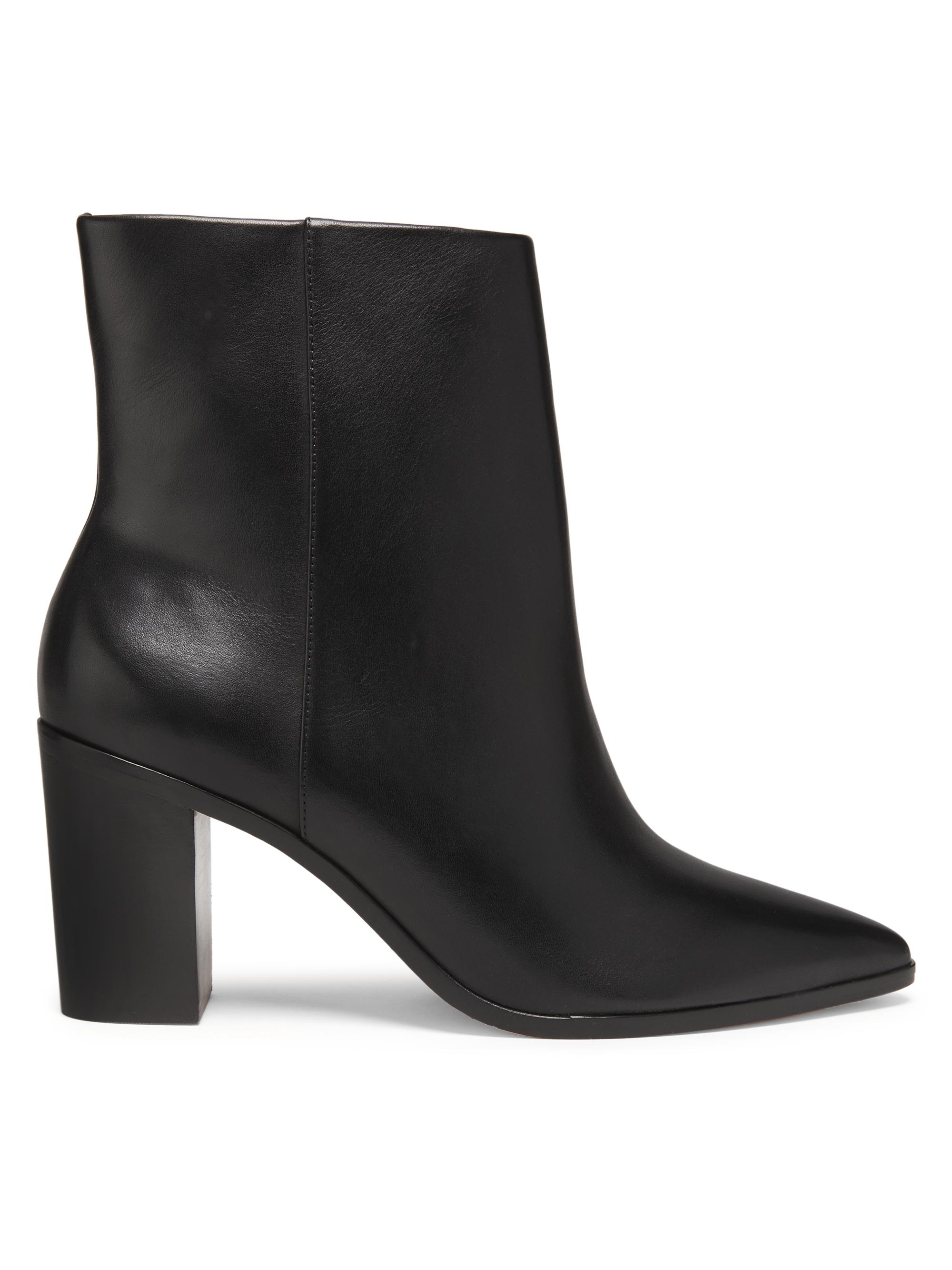 22élevé Women's Classic 80MM Leather Block-Heel Booties - Black