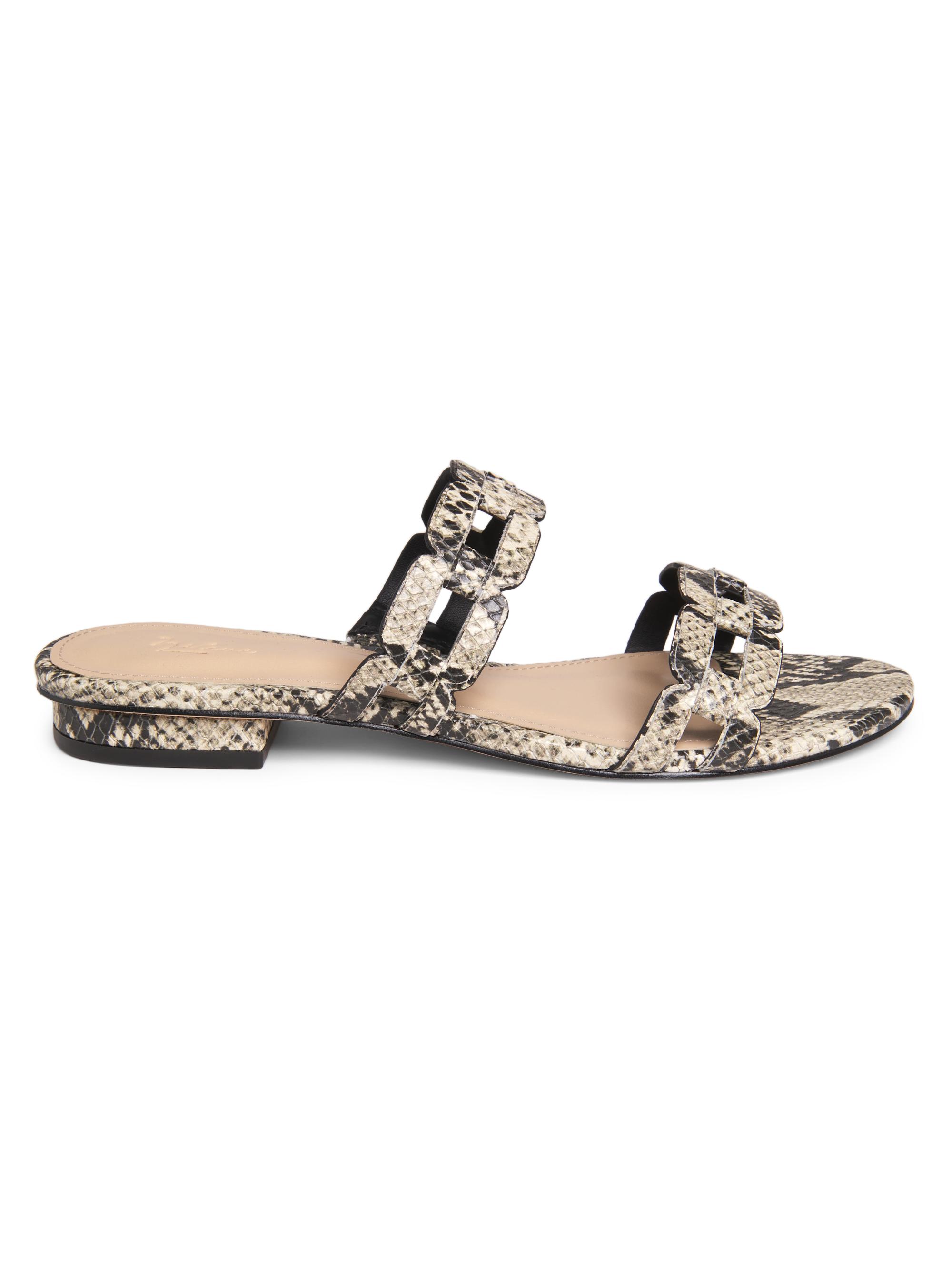 22élevé Chain-Link Metallic Leather Sandals | Saks Fifth Avenue