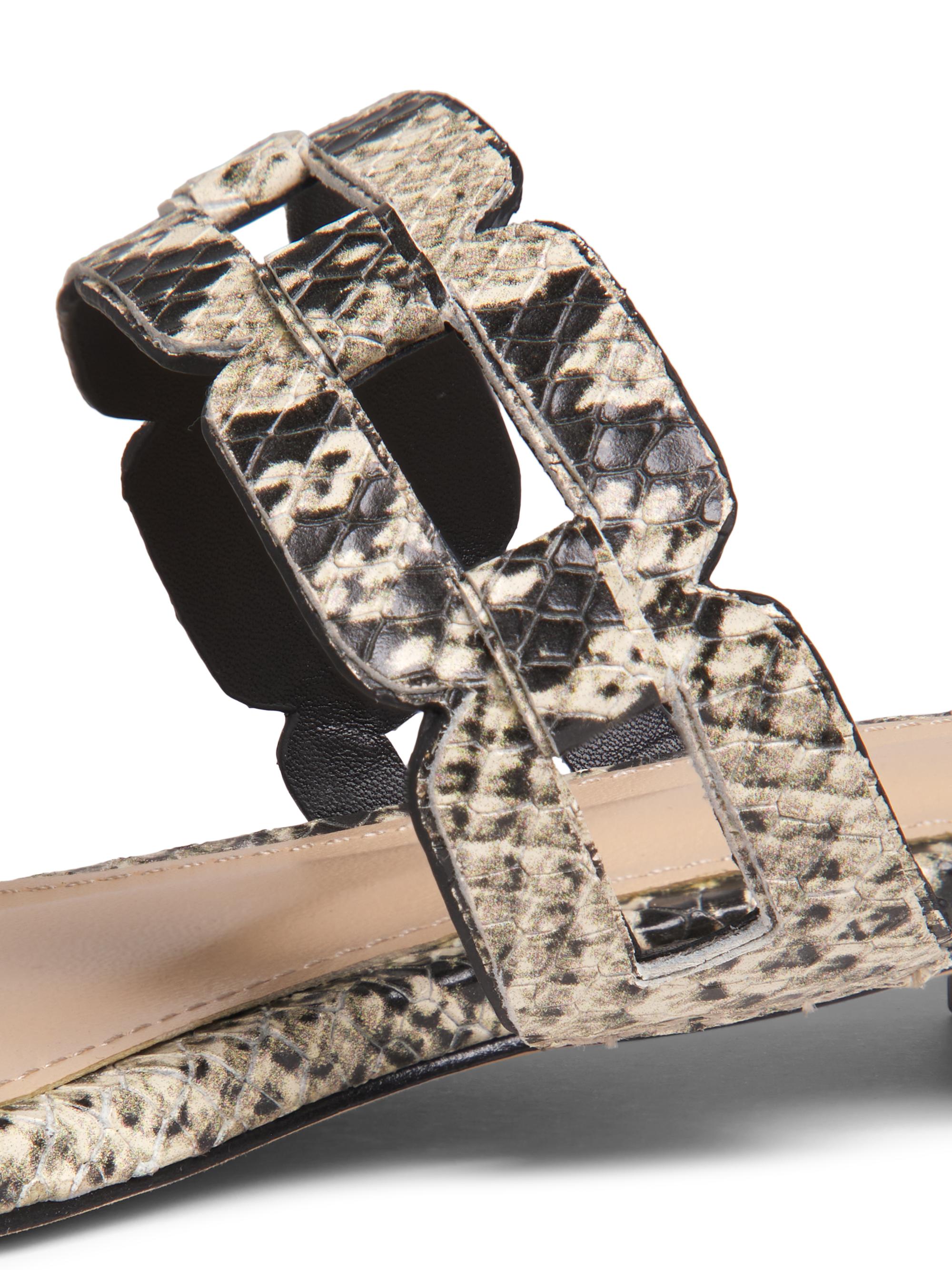 22élevé Chain-Link Metallic Leather Sandals | Saks Fifth Avenue