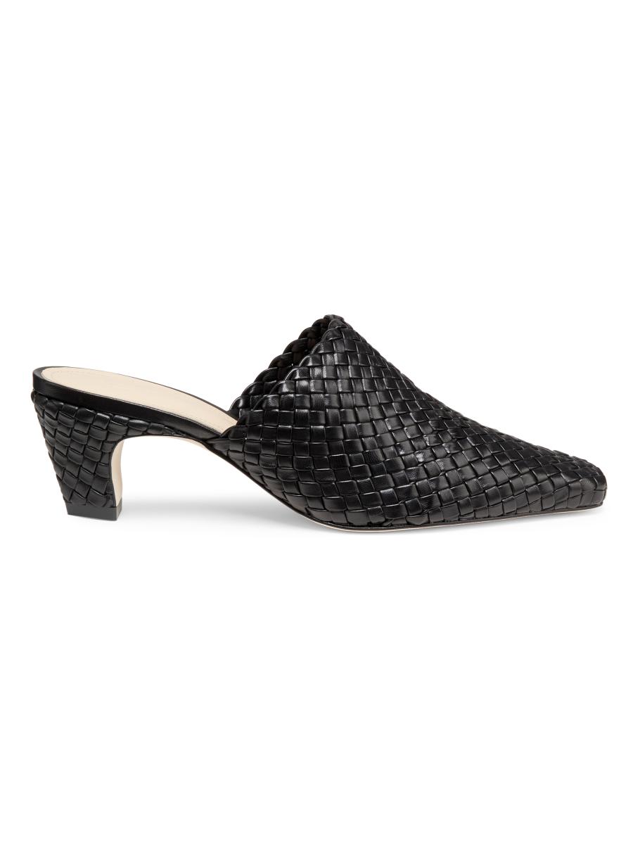 サンダル・ミュール CUSTOM LEATHER MULE BLACK black leather Debbie mules | Agnès b.