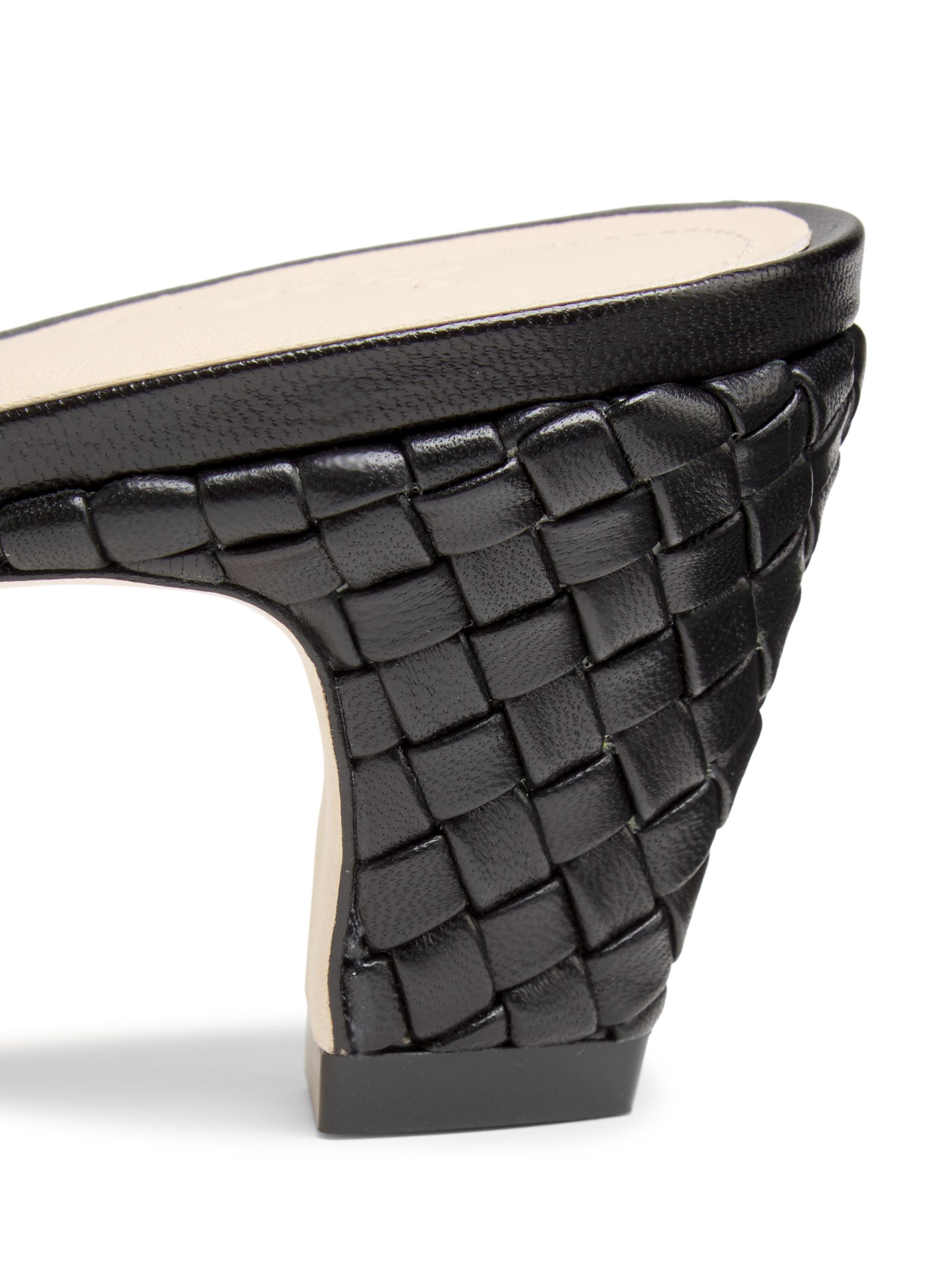 22élevé Braided Leather Block Heel Mules | Saks Fifth Avenue