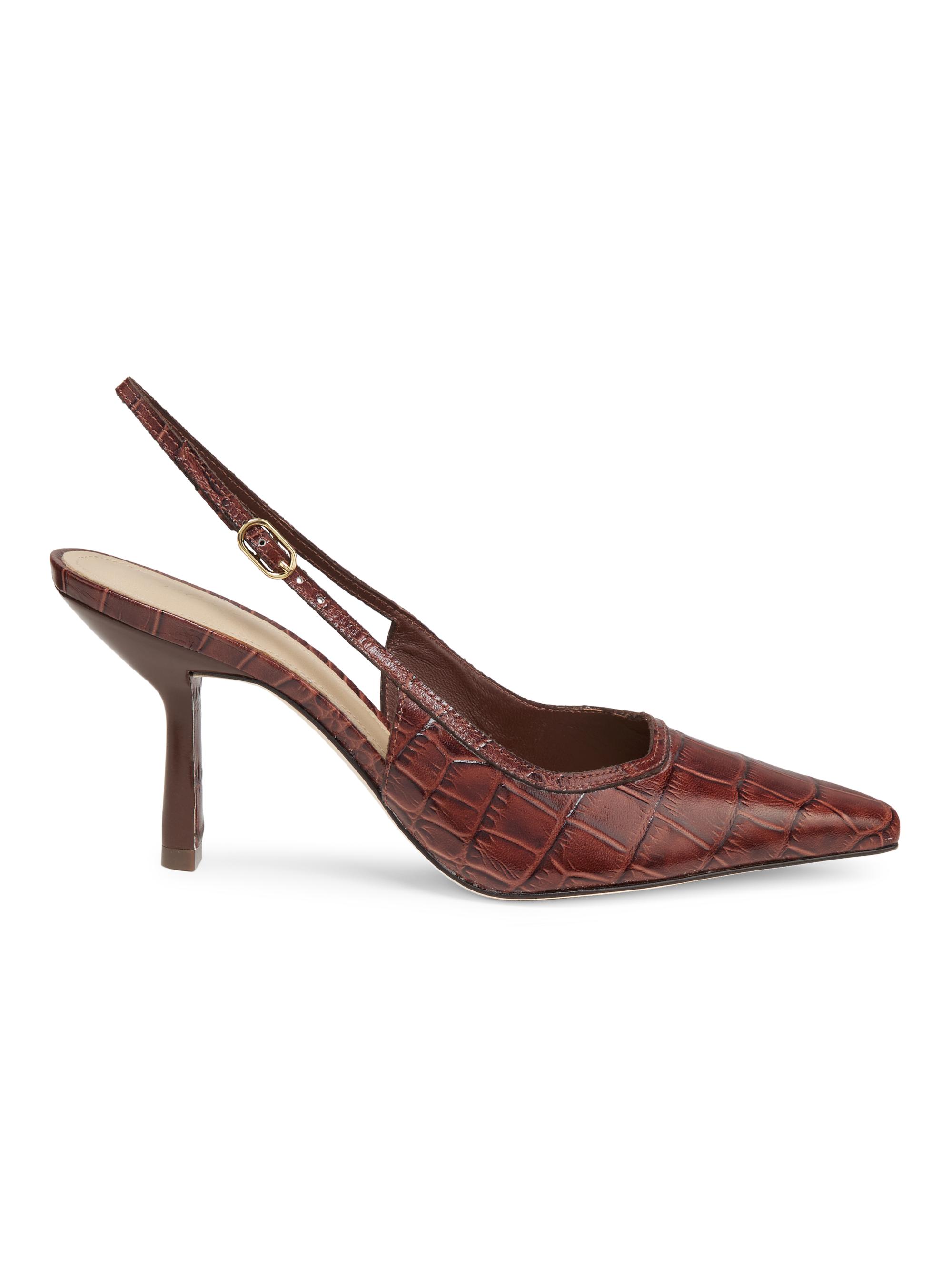22élevé 75MM Croc-Embossed Leather Slingback Pumps | Saks Fifth Avenue