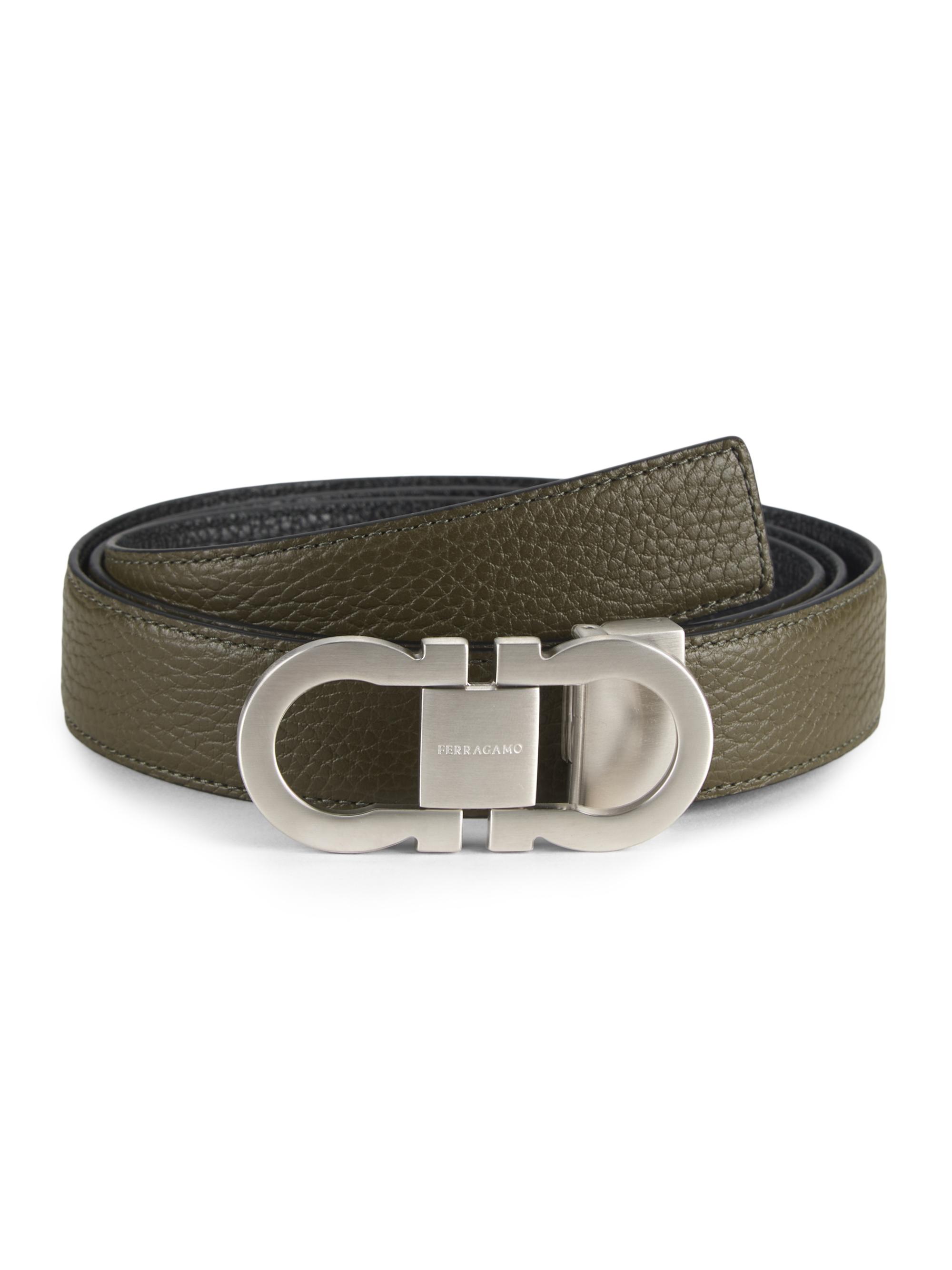 FERRAGAMO Cut-To-Size Reversible Leather Gancini Belt | Saks Fifth
