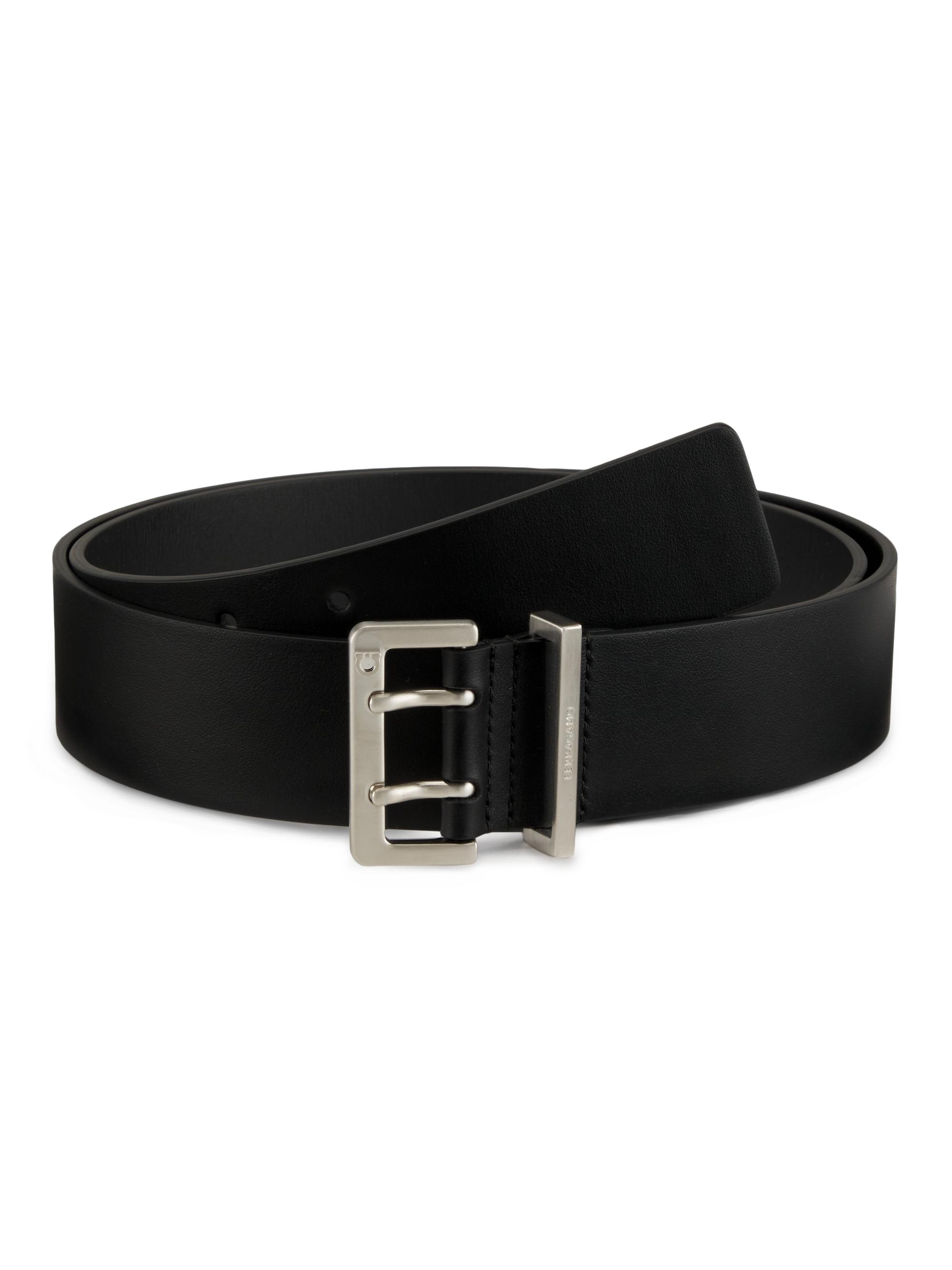 FERRAGAMO Double Adjustable Cut-to-Size Leather Belt | Saks