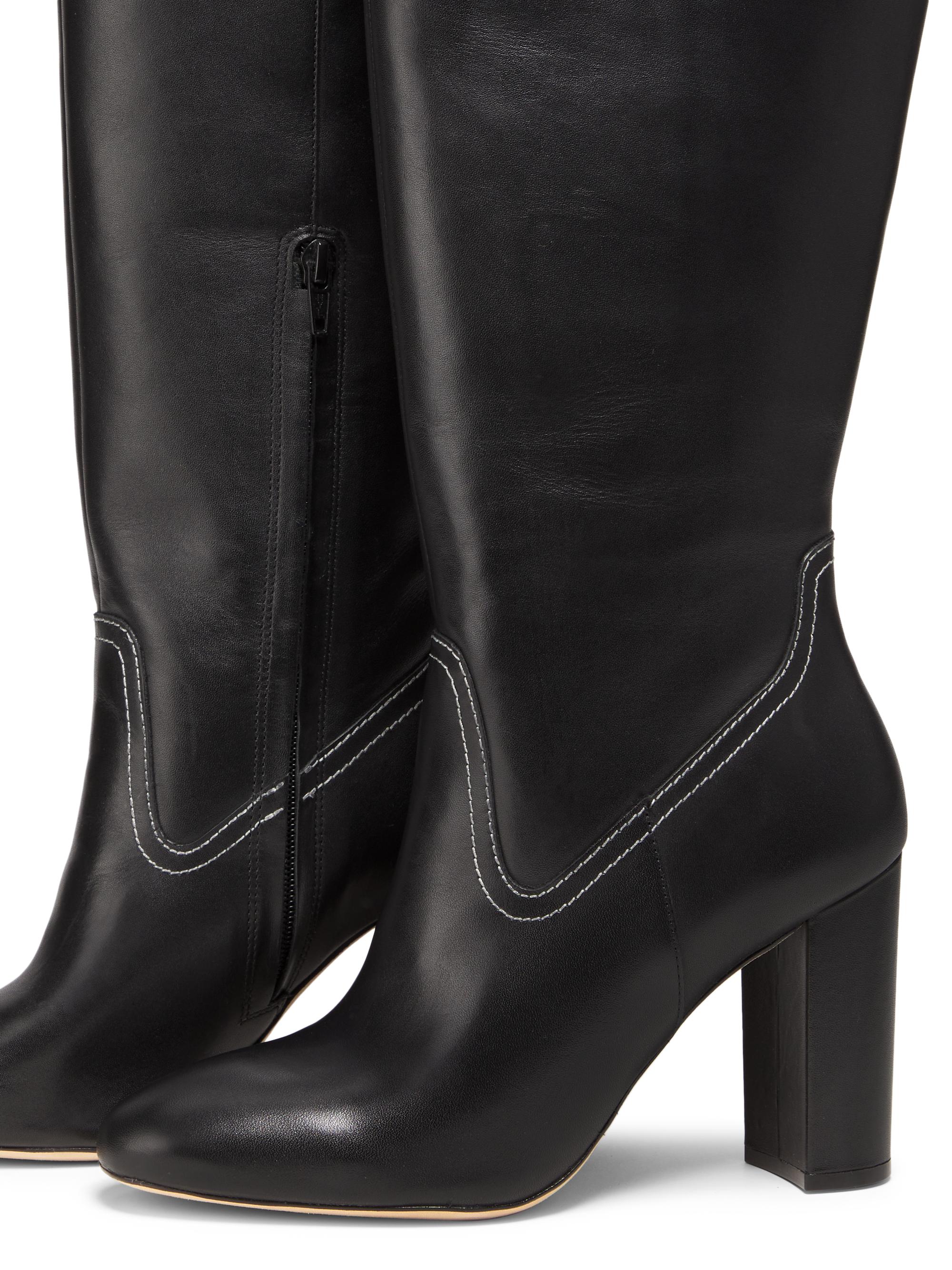 22élevé 90MM Contrast-Stitch Leather Boots | Saks Fifth Avenue