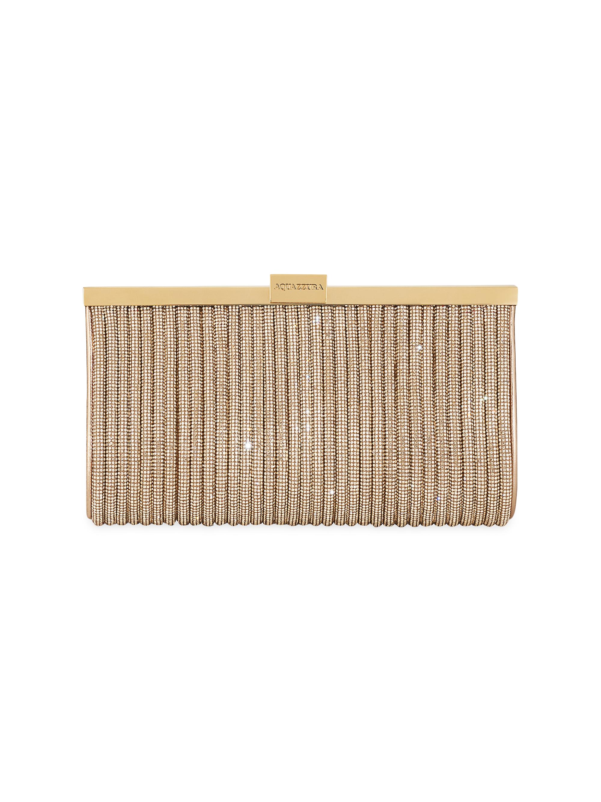 Aquazzura Women's Sundance Crystal-Embellished Clutch - Light Copper