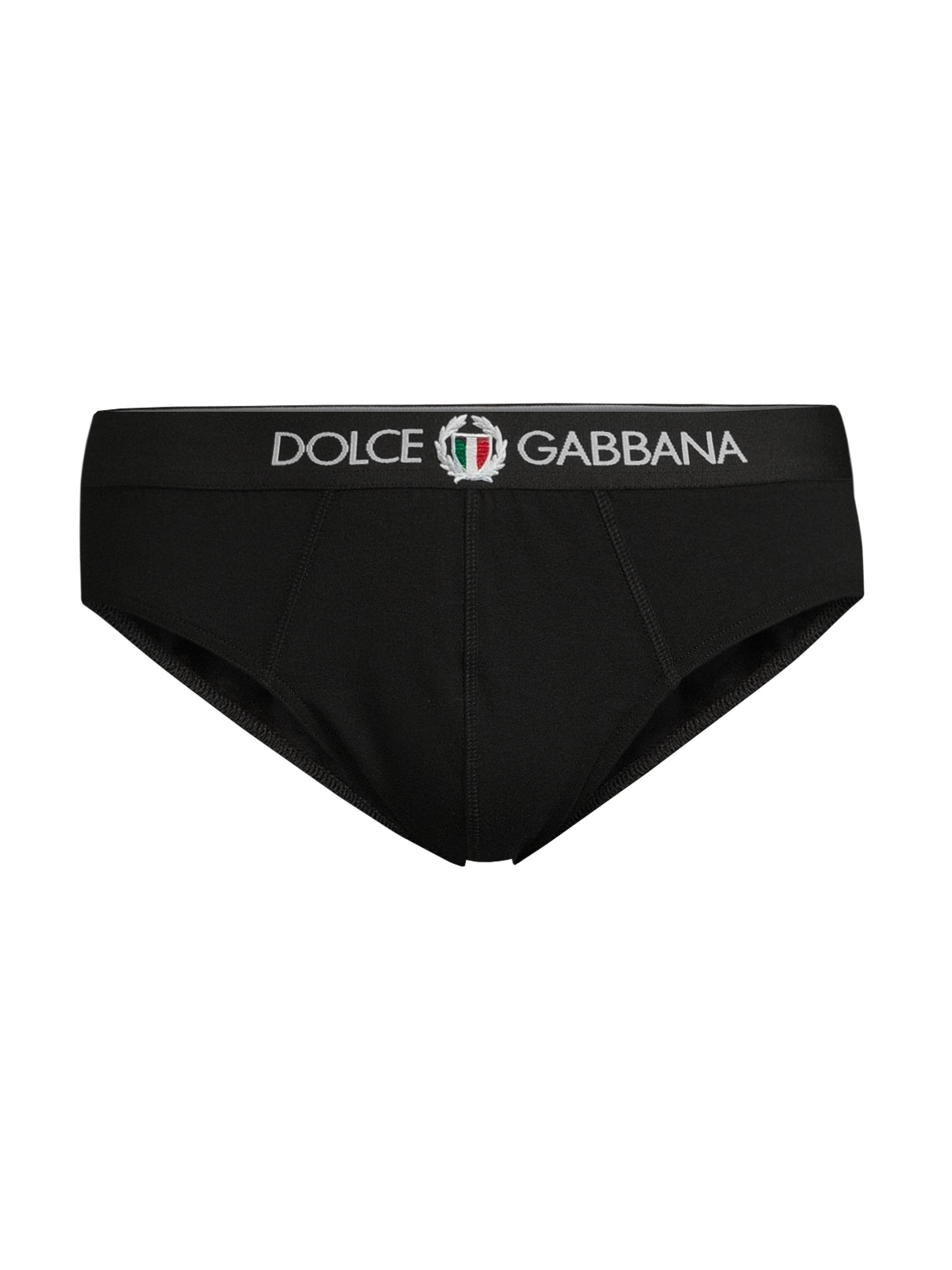 Dolce & Gabbana Men's Logo Cotton-Blend Briefs - Nero