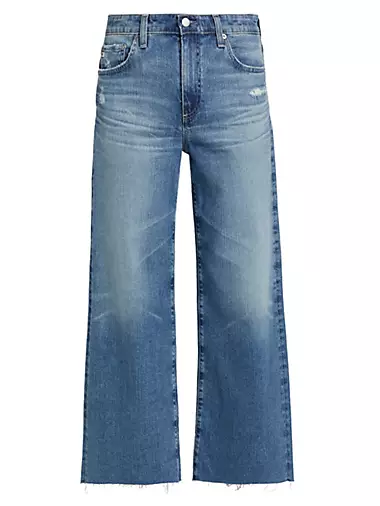 Saige High-Rise Wide-Leg Crop Jeans