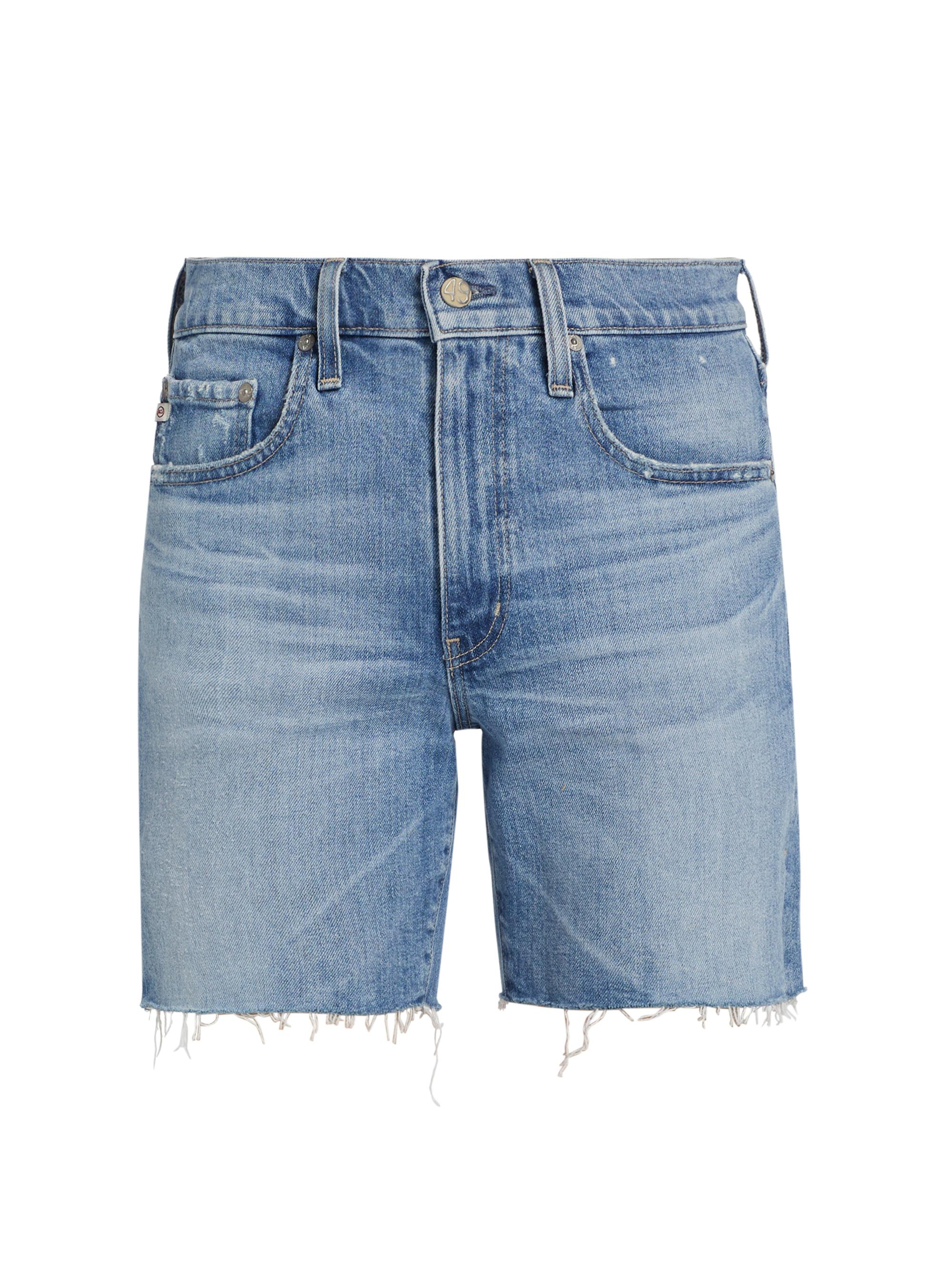 AG Jeans Ex-Boyfriend Denim Slim-Fit Bermuda Shorts Saks Fifth