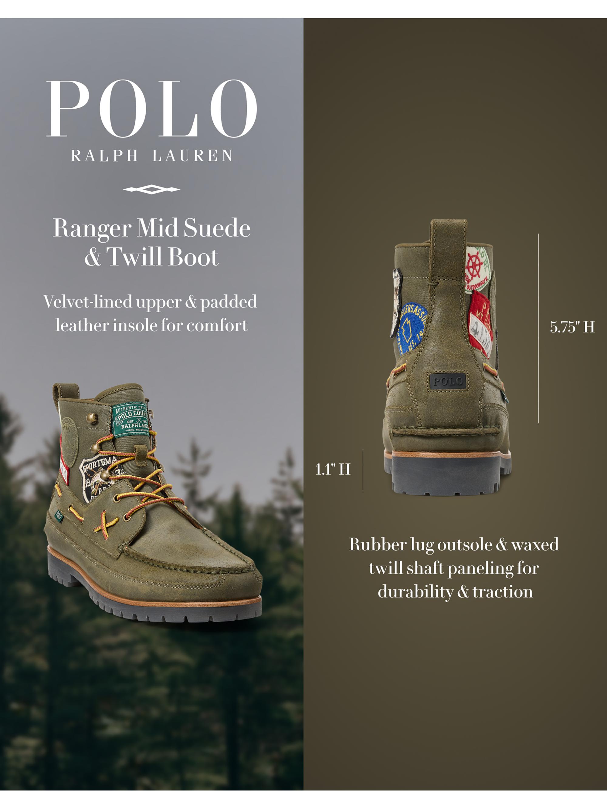 Polo Ralph Lauren Ranger Patchwork Suede Boots | Saks Fifth