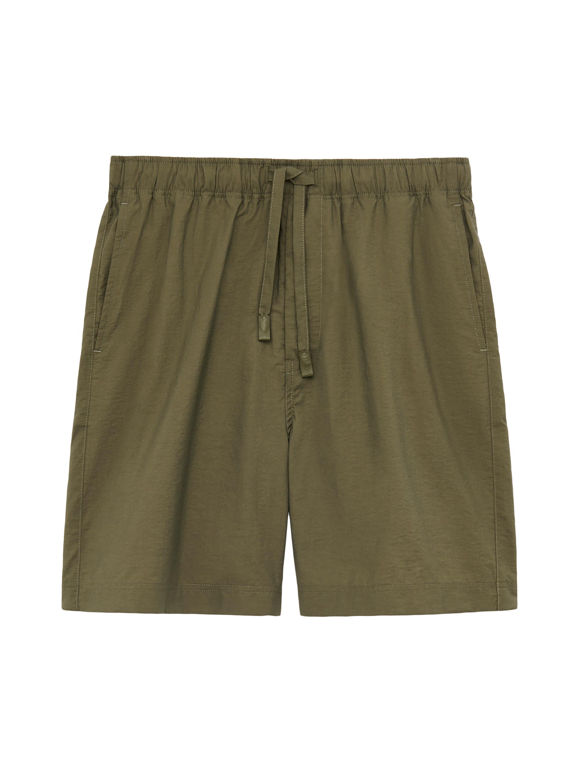 LOEWE Men's  x Paula's Ibiza Cotton-Blend Drawstring Shorts - Khaki Green