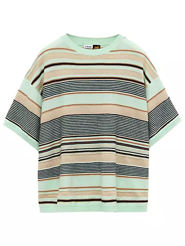 LOEWE x Paula's Ibiza Striped Linen & Cotton-Blend T-Shirt