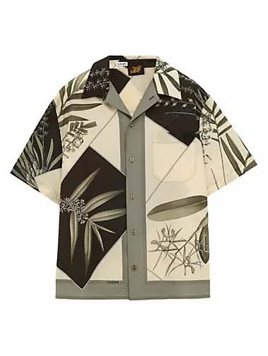 LOEWE x Paula's Ibiza Graphic Cotton & Silk-Blend Camp Shirt