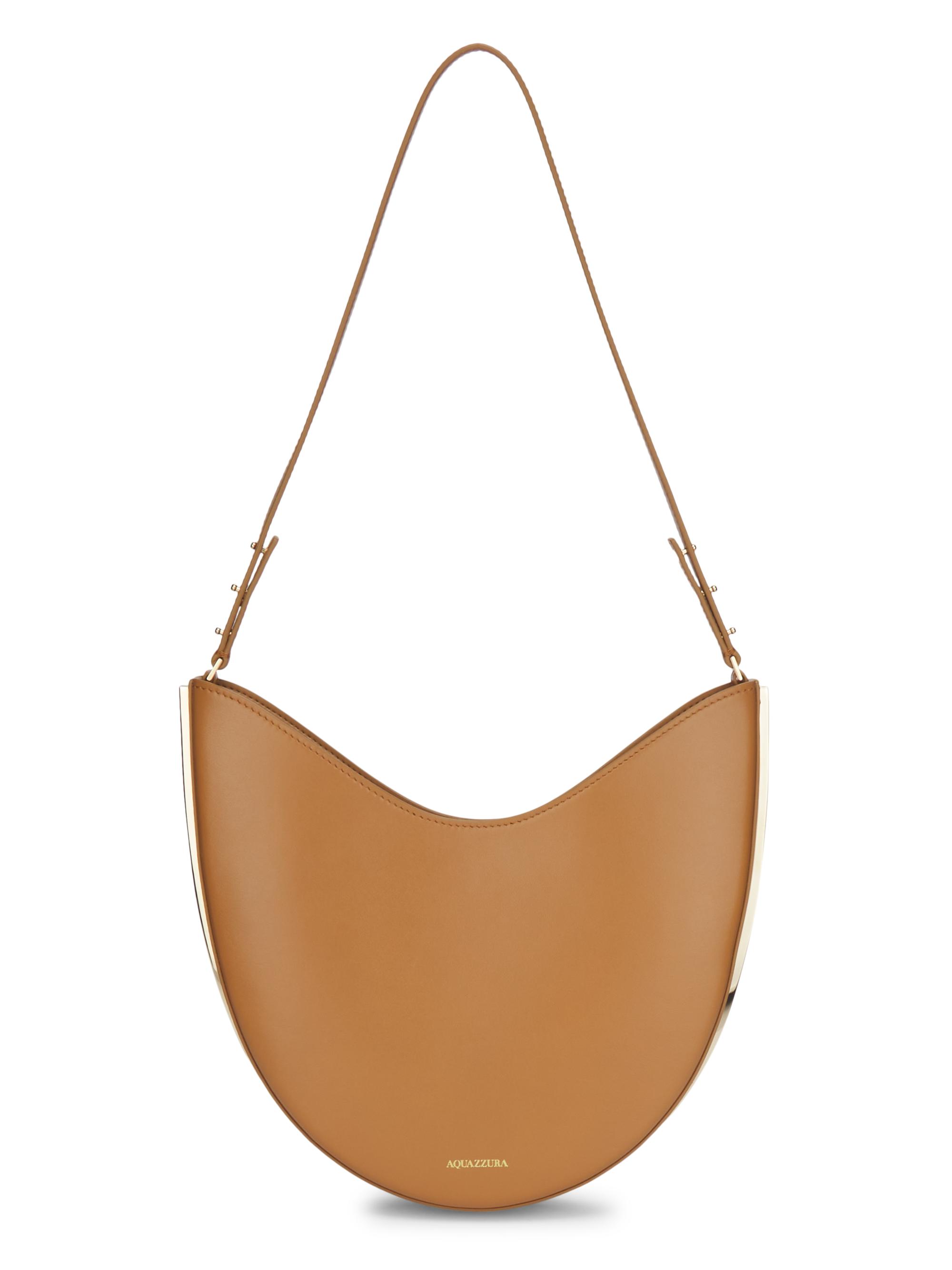 Aquazzura Women's Purist Leather Hobo Bag - Praline Light Gold