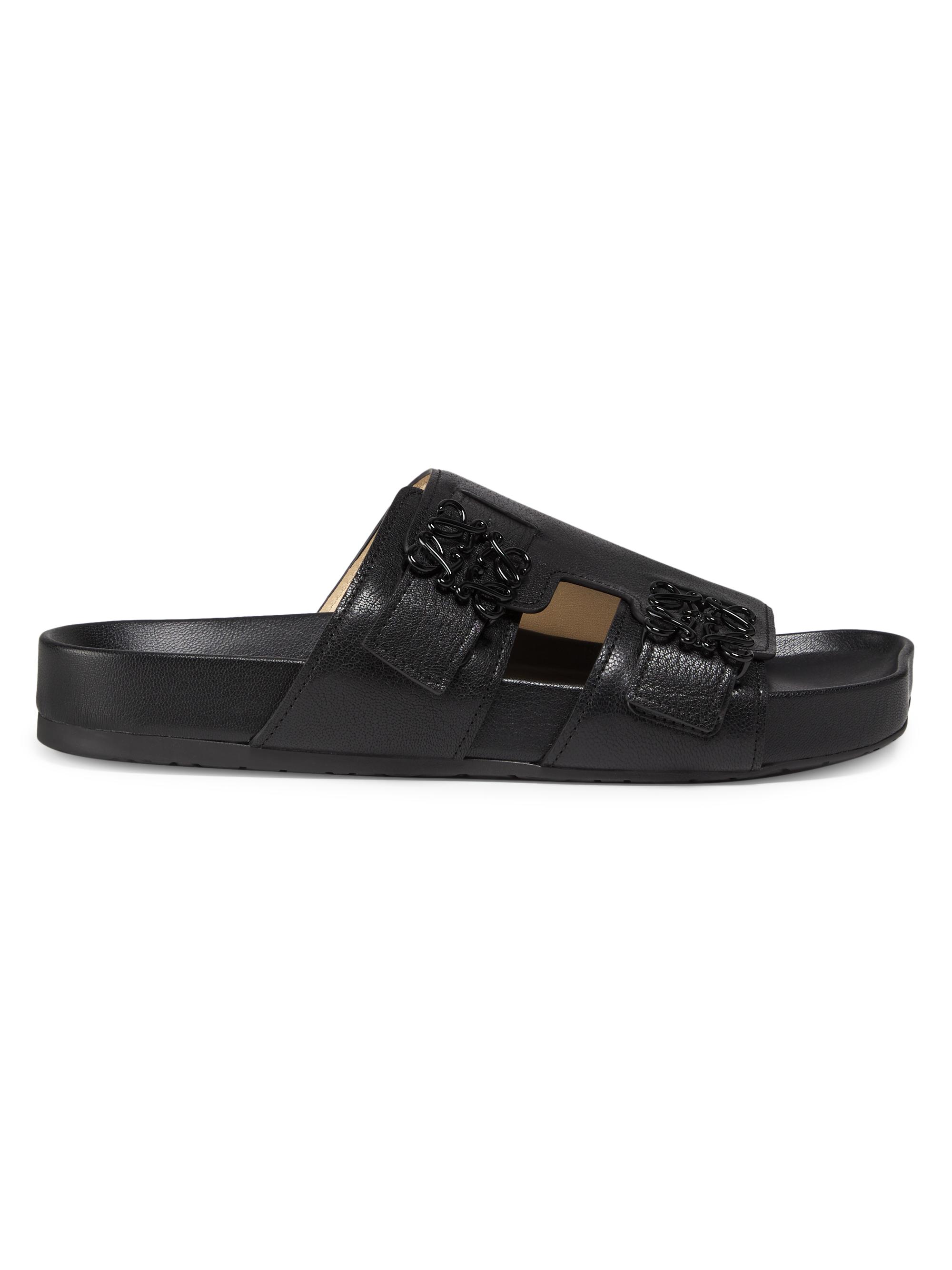 LOEWE Men's Paula's Ibiza Ease Slides - Black  Sandals