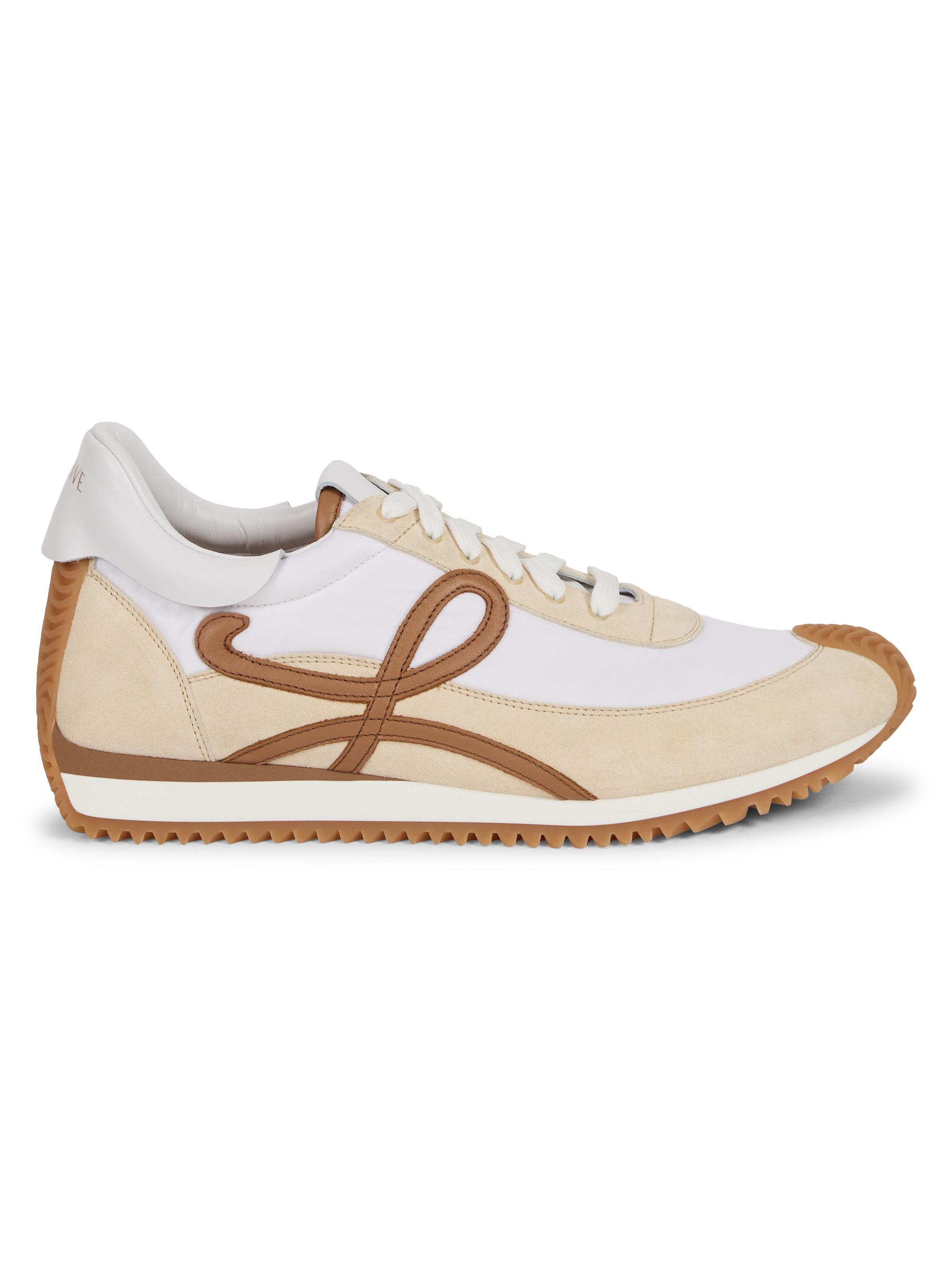 LOEWE Men's  x Paula's Ibiza Flow Runner Suede Low-Top Sneakers - Chocolate White