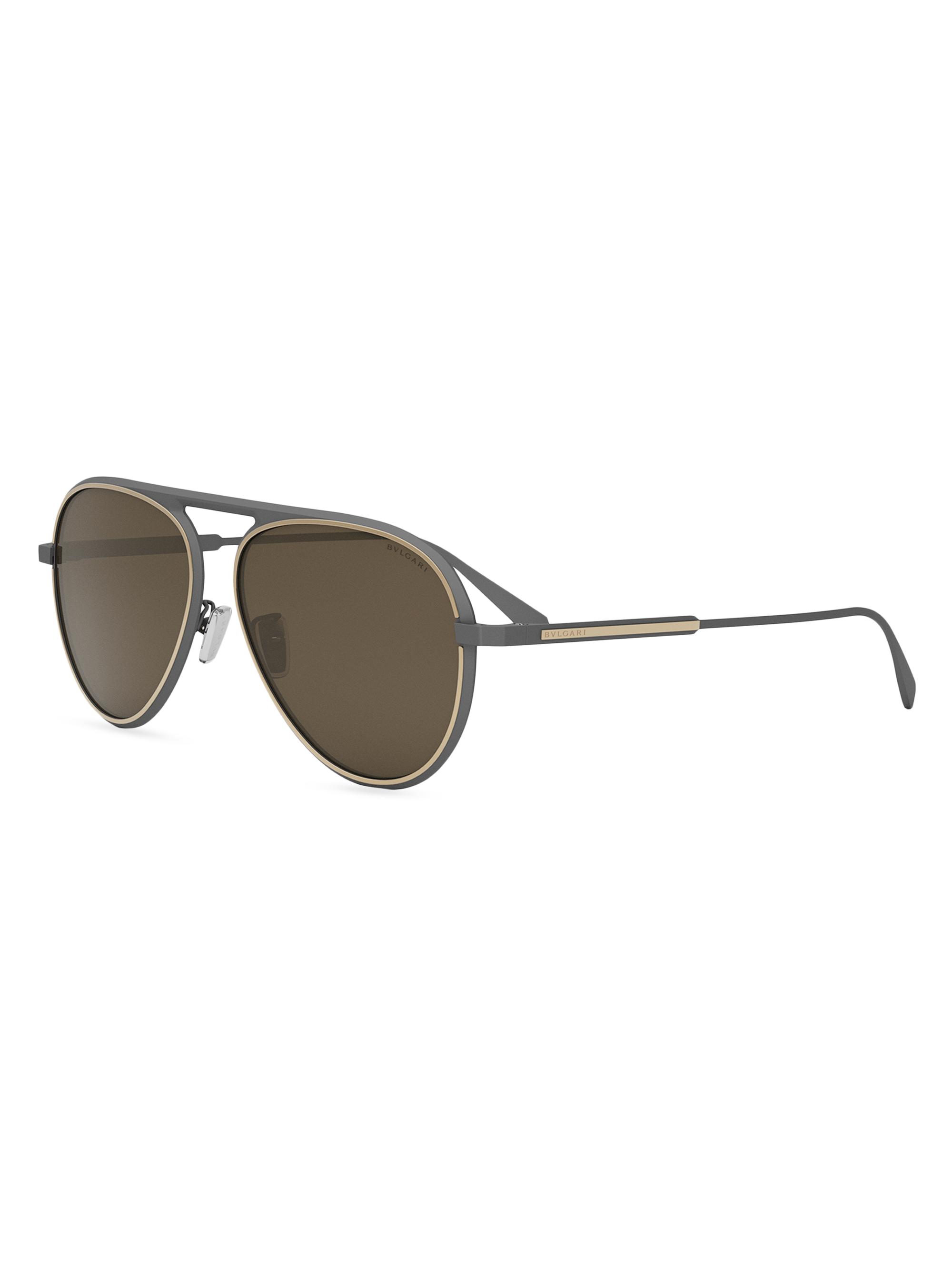 BVLGARI Octo 59MM Pilot Sunglasses | Saks Fifth Avenue