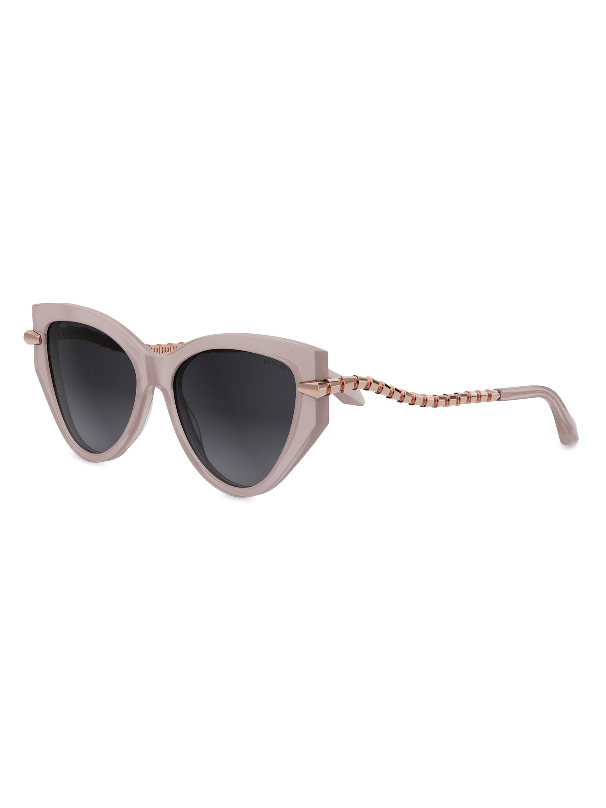 BVLGARI Women's Serpenti 56MM Cat-Eye Sunglasses - Mauve Rose Gold Gradient