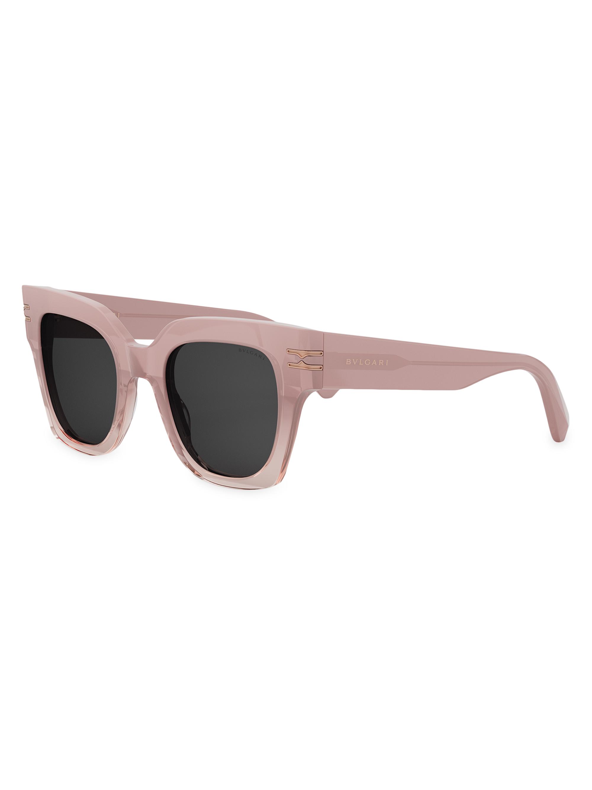 BVLGARI Women's B. ZERO1 49MM Butterfly Sunglasses - Dusty Rose Dark Grey