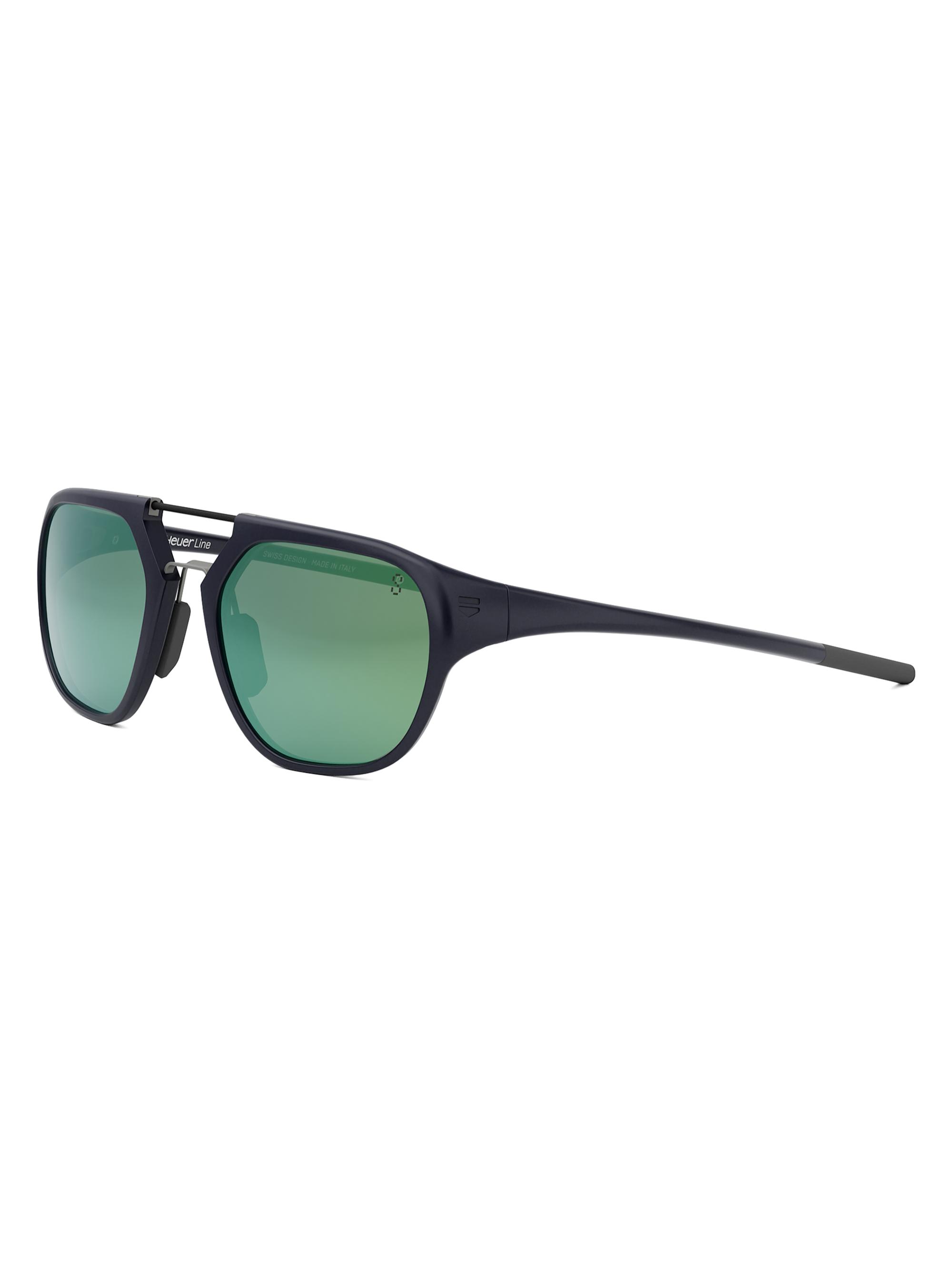 TAG Heuer Men's Line 53MM Pilot Sunglasses - Blue Green Mirror