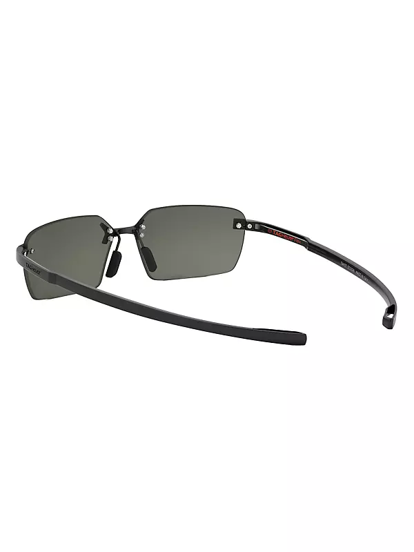 Flex 60MM Rectangular Rimless Sunglasses