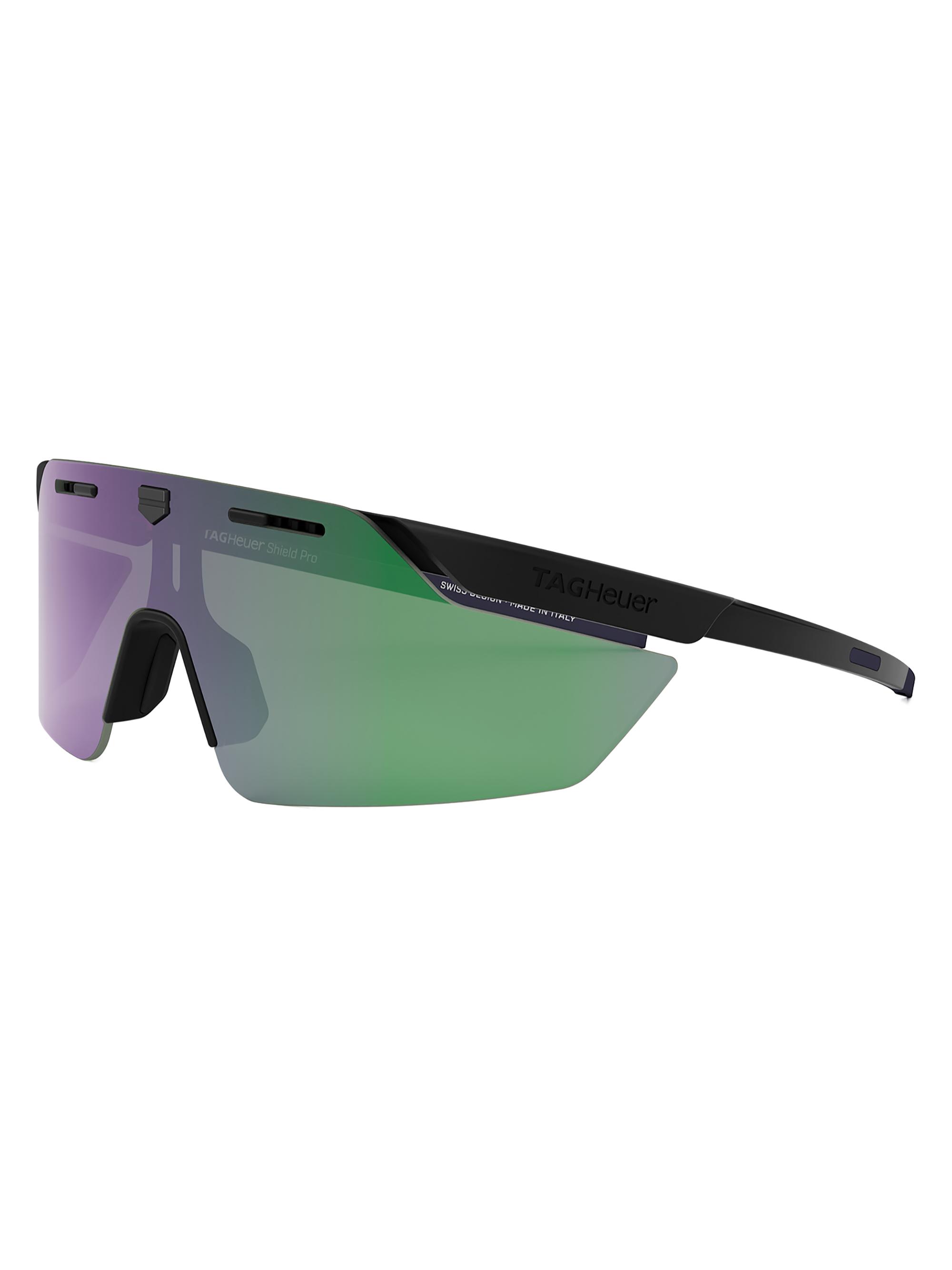 TAG Heuer Men's Shield Pro 149MM Athletic Mask Sunglasses - Black Green Mirror | Thumbnail 9