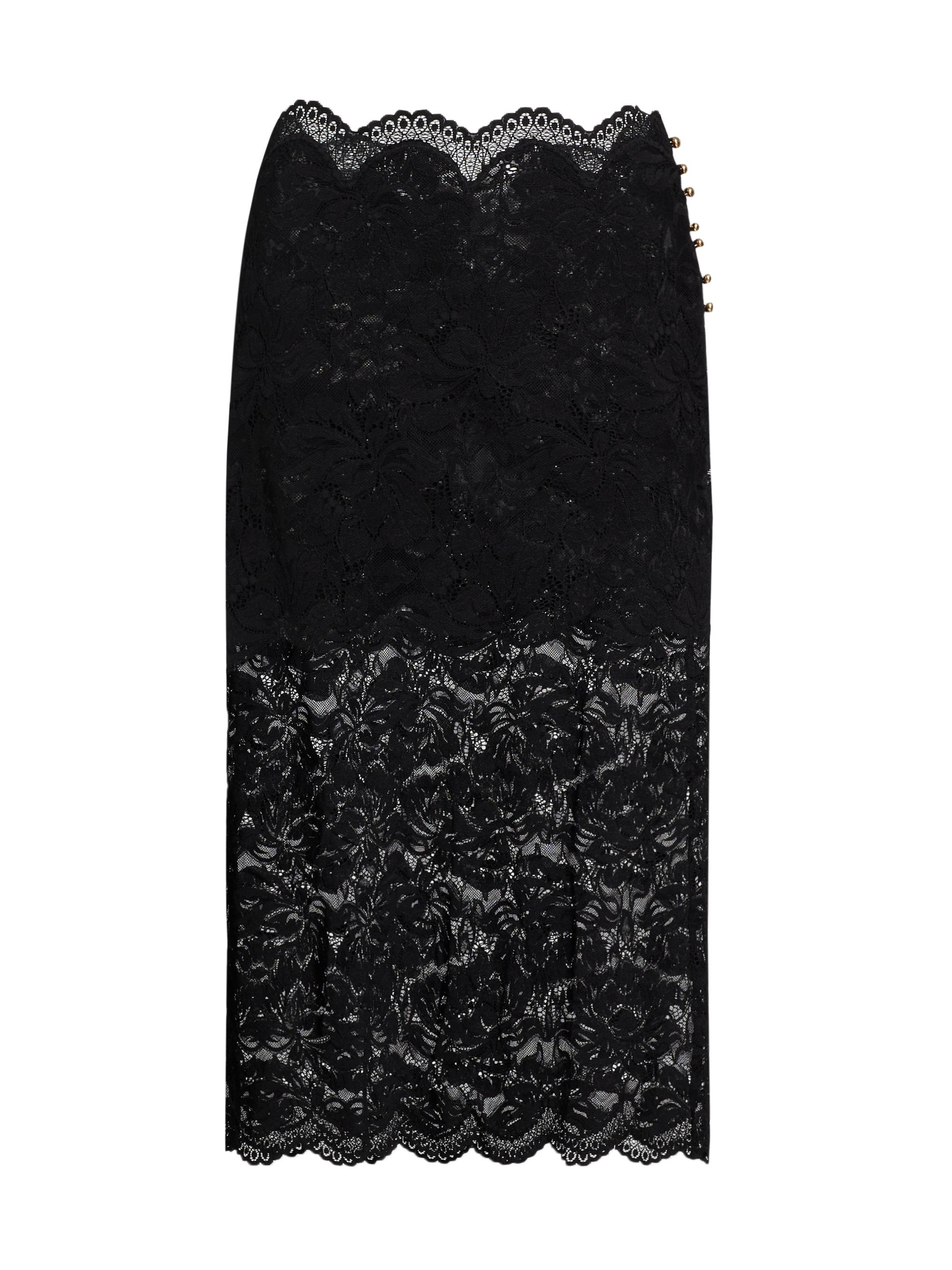 Rabanne Women's Lace Maxi Skirt - Black