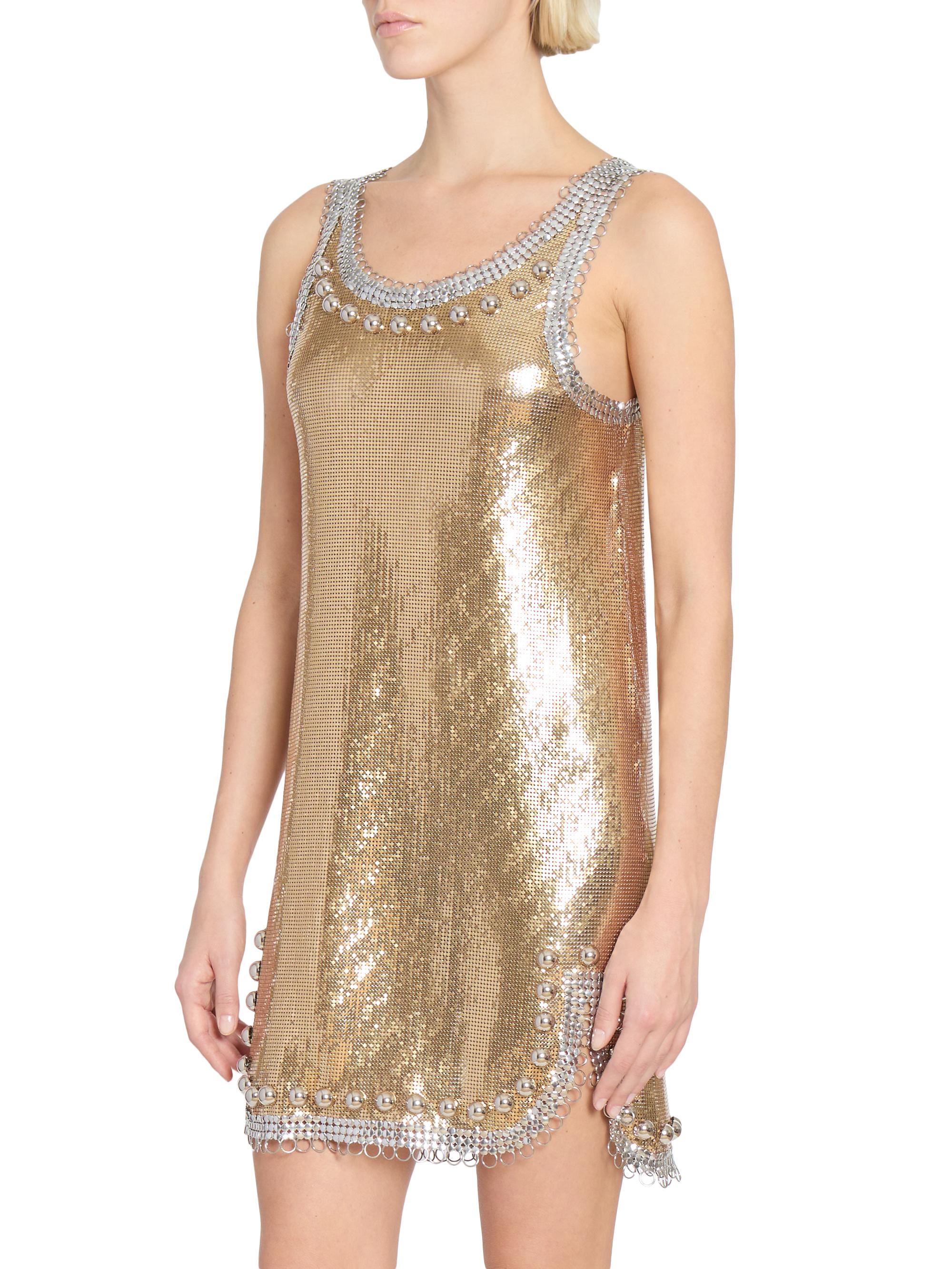 slim fit dress slacks Gold Chain Long Sleeve Mini Dress main image 0