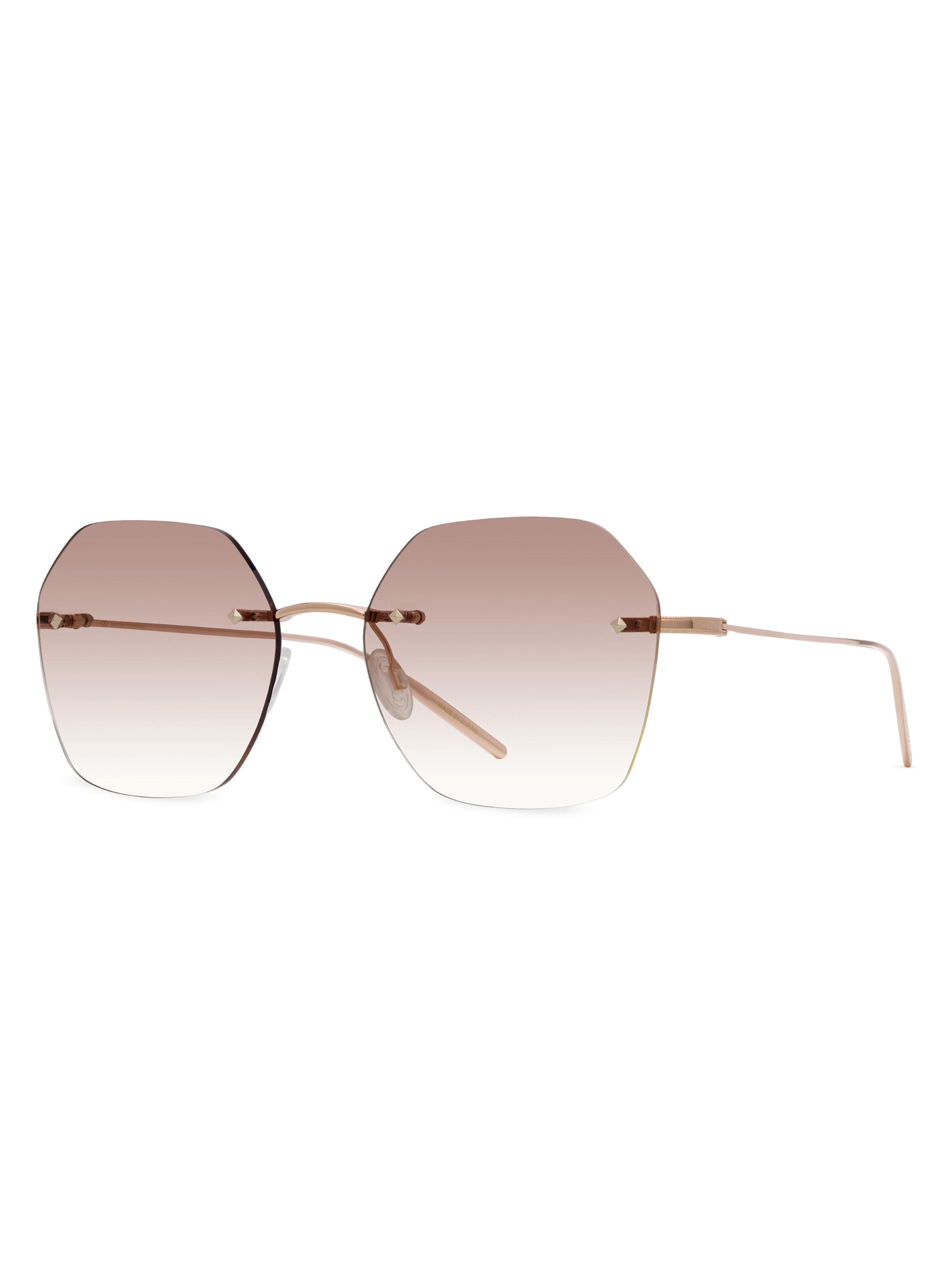 Barton Perreira Women's Rimless Rhonda 52MM Geometric Sunglasses - Rose Gold Chai