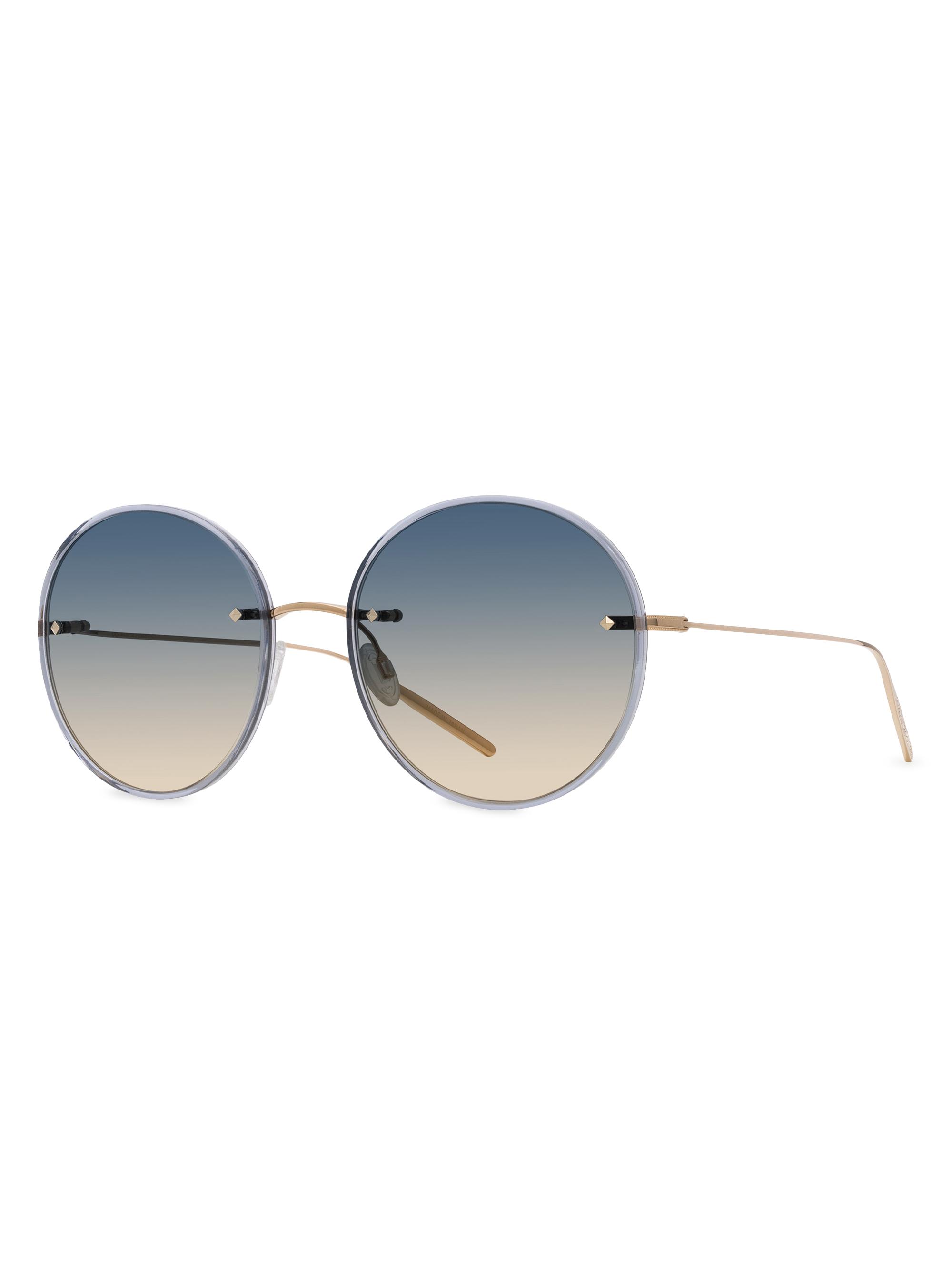 Barton Perreira Women's Rimless Rigby 58MM Round Sunglasses - Gold Blue Smoke Horizon