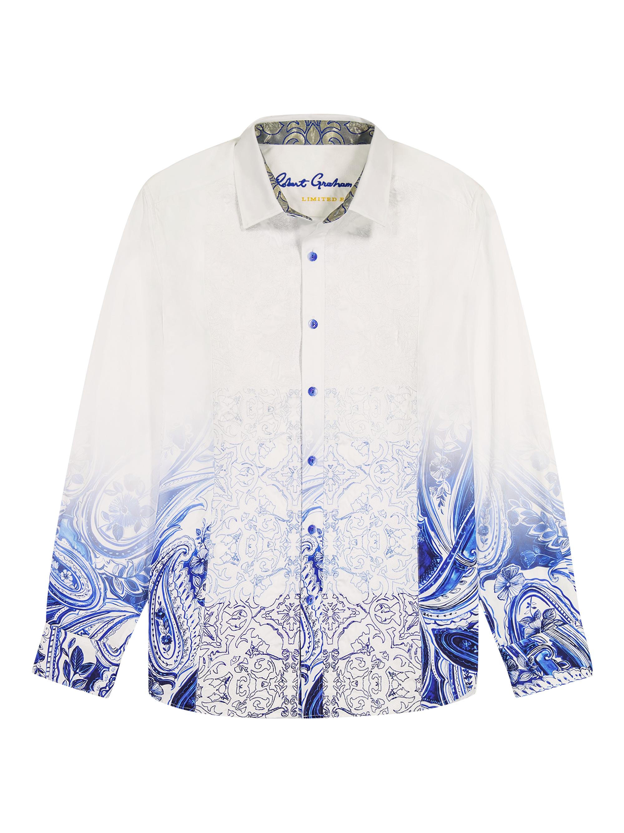 Robert Graham Men's The Dorce Printed Button-Up Shirt - Blue