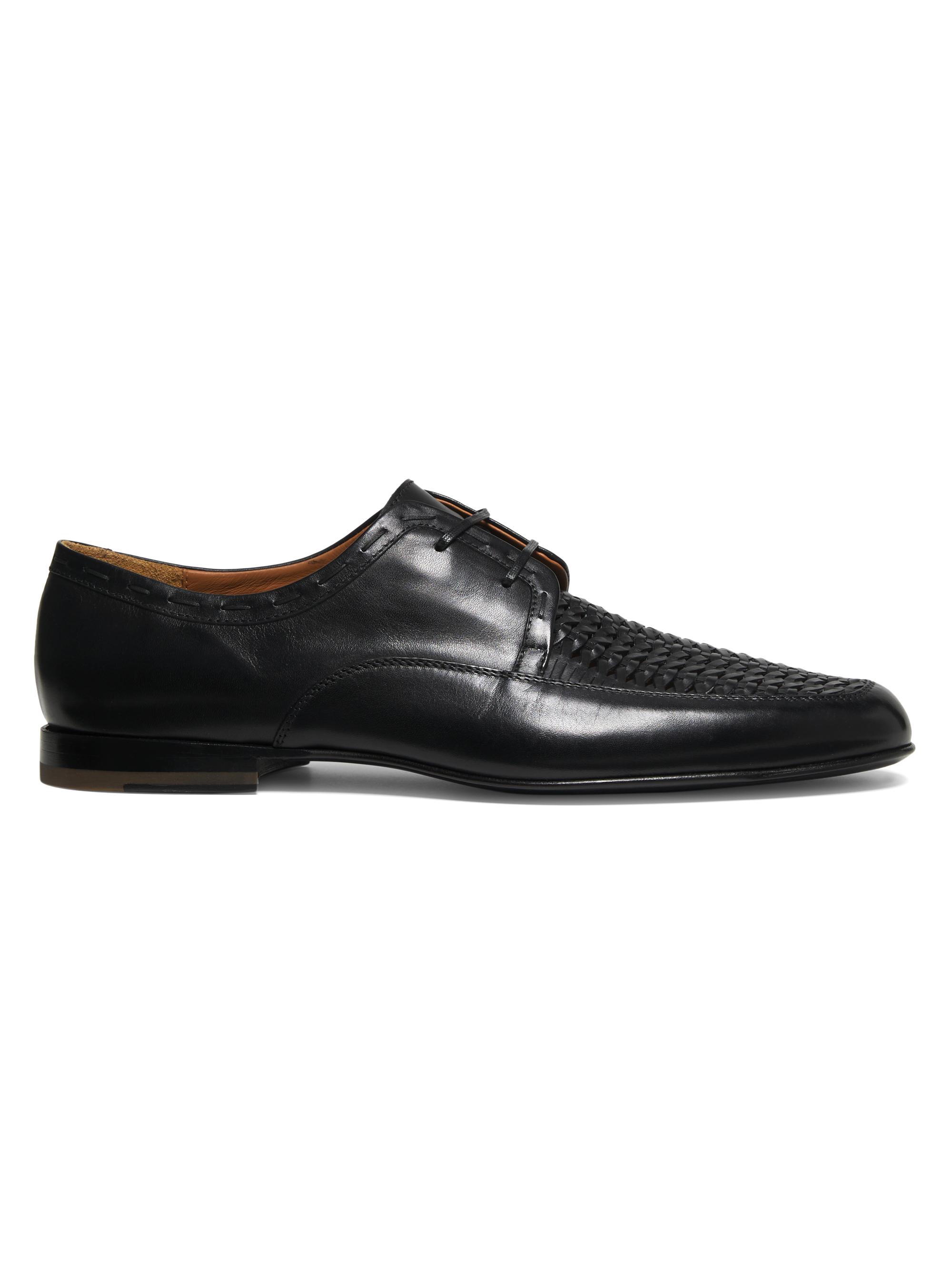 Armando Cabral Men's Lisboa Woven Leather Lace-up Shoes - Noir