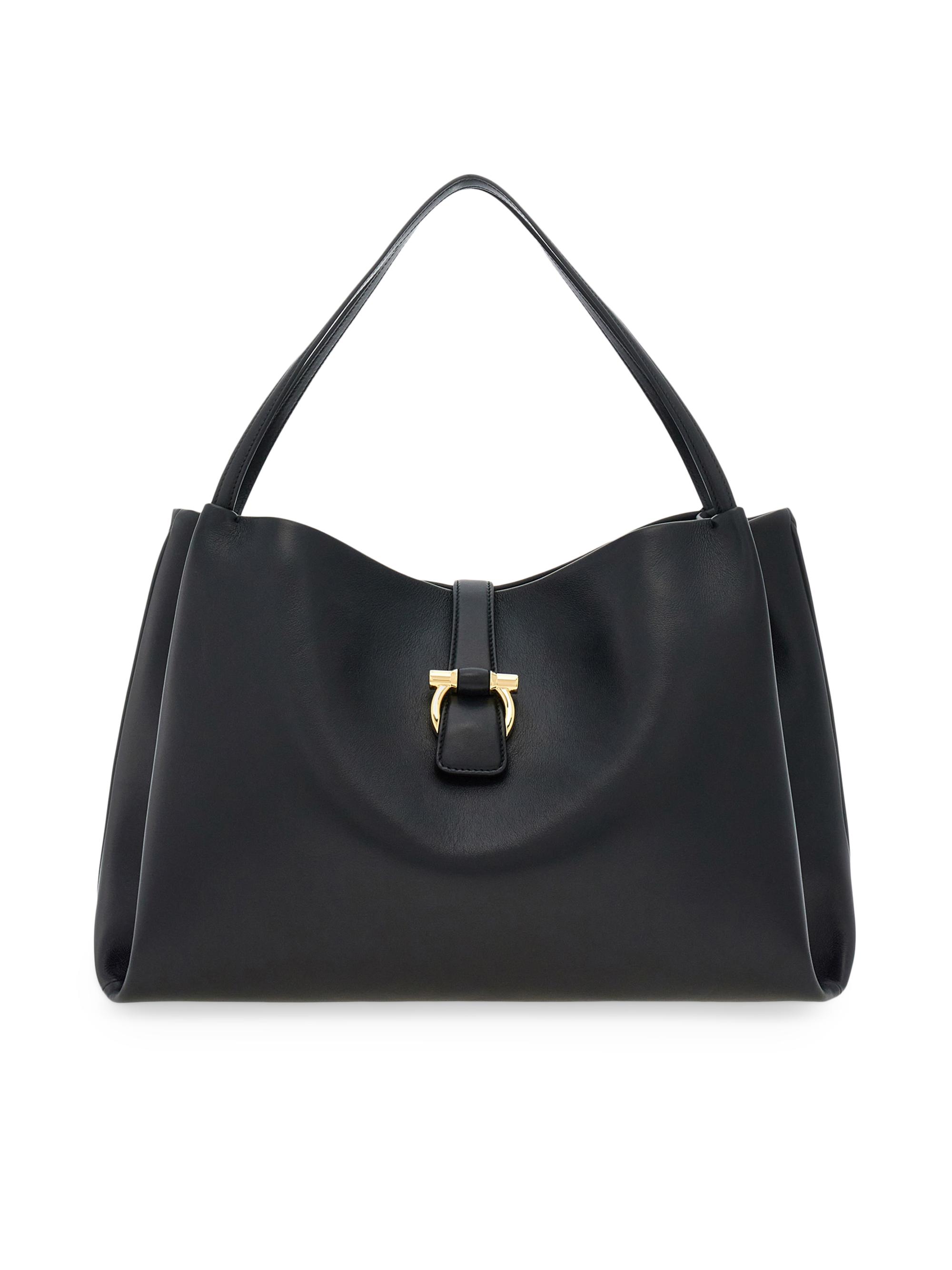 FERRAGAMO Women's  Leather Tote Bag - Nero