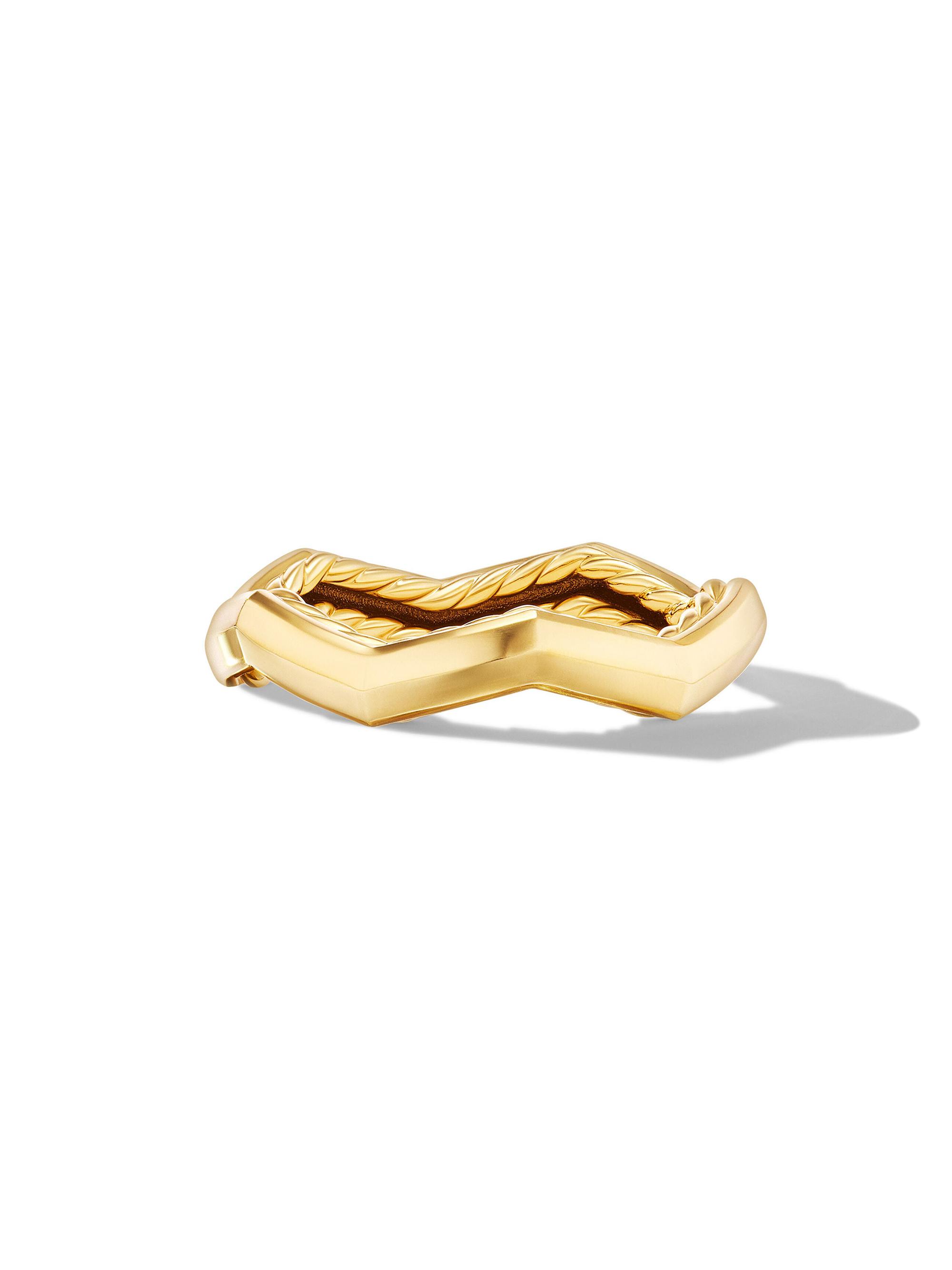 David Yurman Women's Zig Zag Stax Ring in 18K Yellow Gold, 3MM - Gold