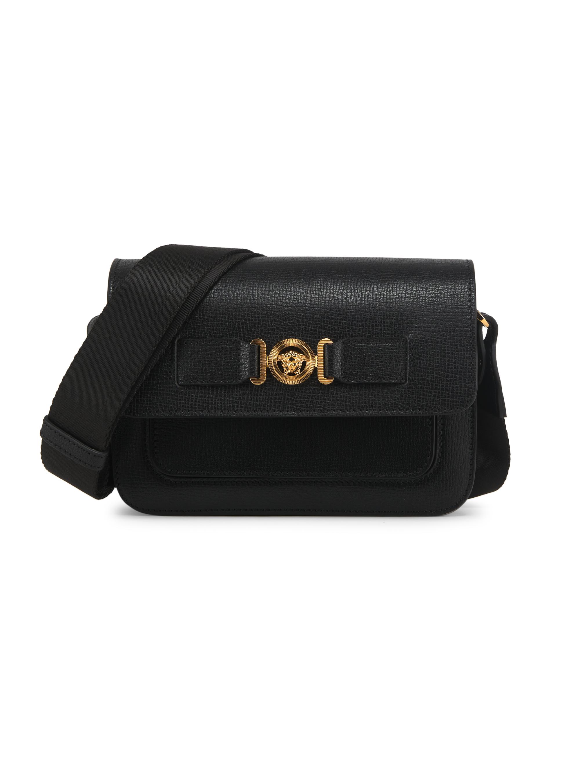Versace Men's Medusa Biggie  Crossbody Bag - Black  Gold