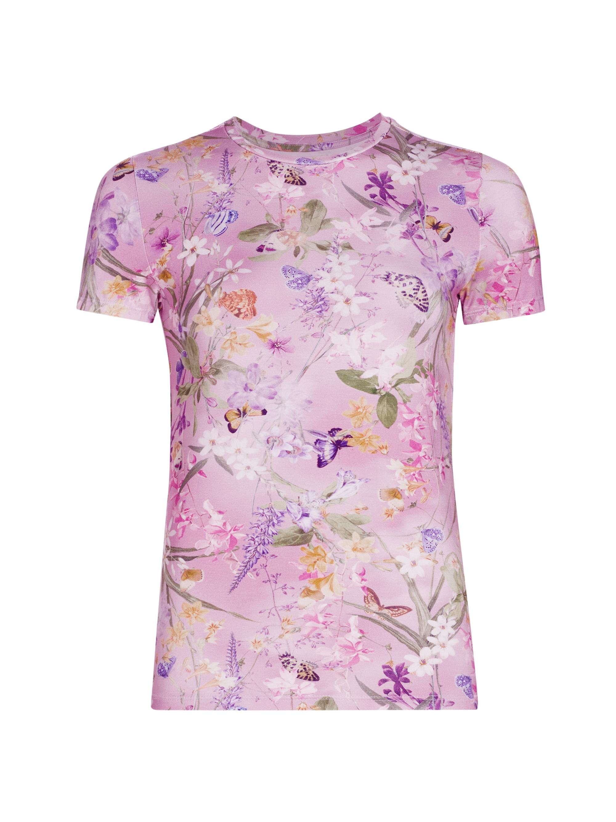L'AGENCE Women's Ressi Floral Crewneck Top - Pastel Pink