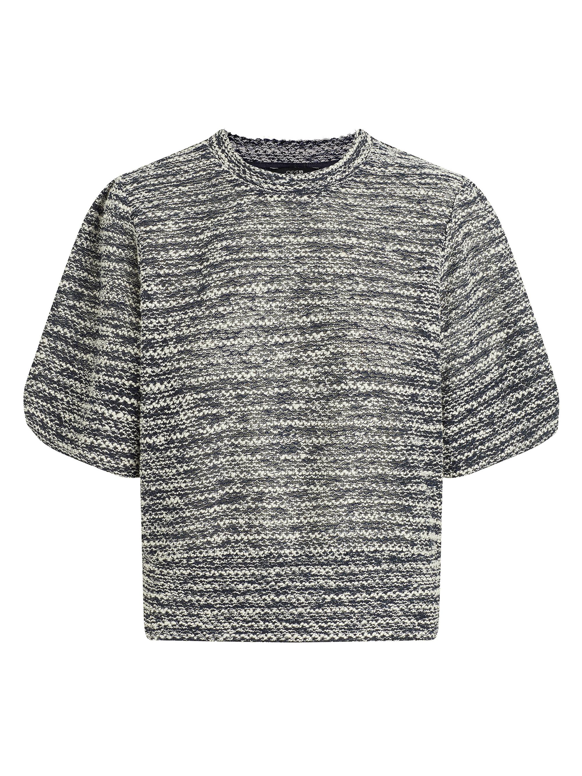 Joe's Jeans Women's The Jovie Knit Puff-Sleeve Top - Navy White