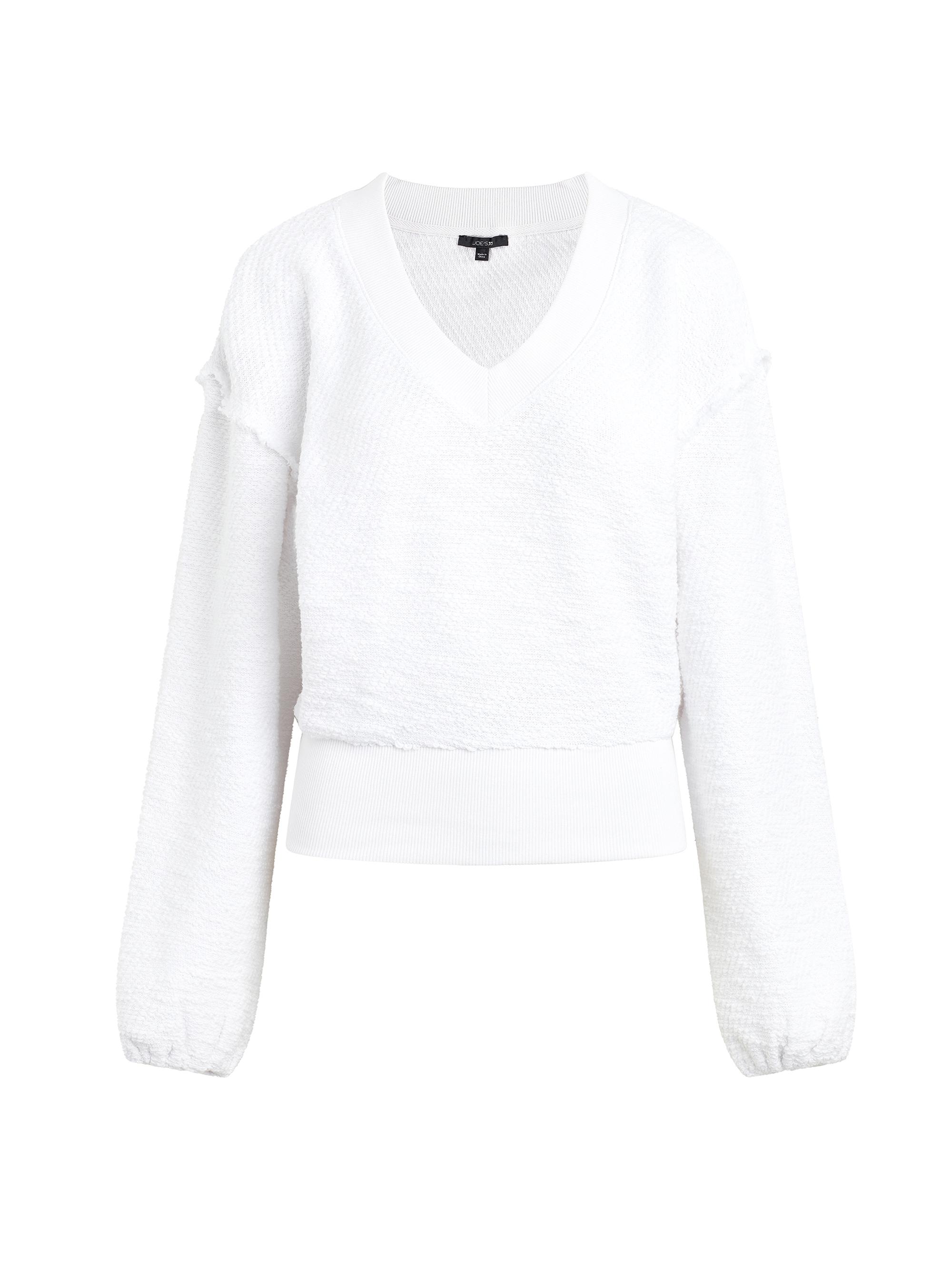 Joe's Jeans Women's The Carolyn V-Neck Sweatshirt - Optic White