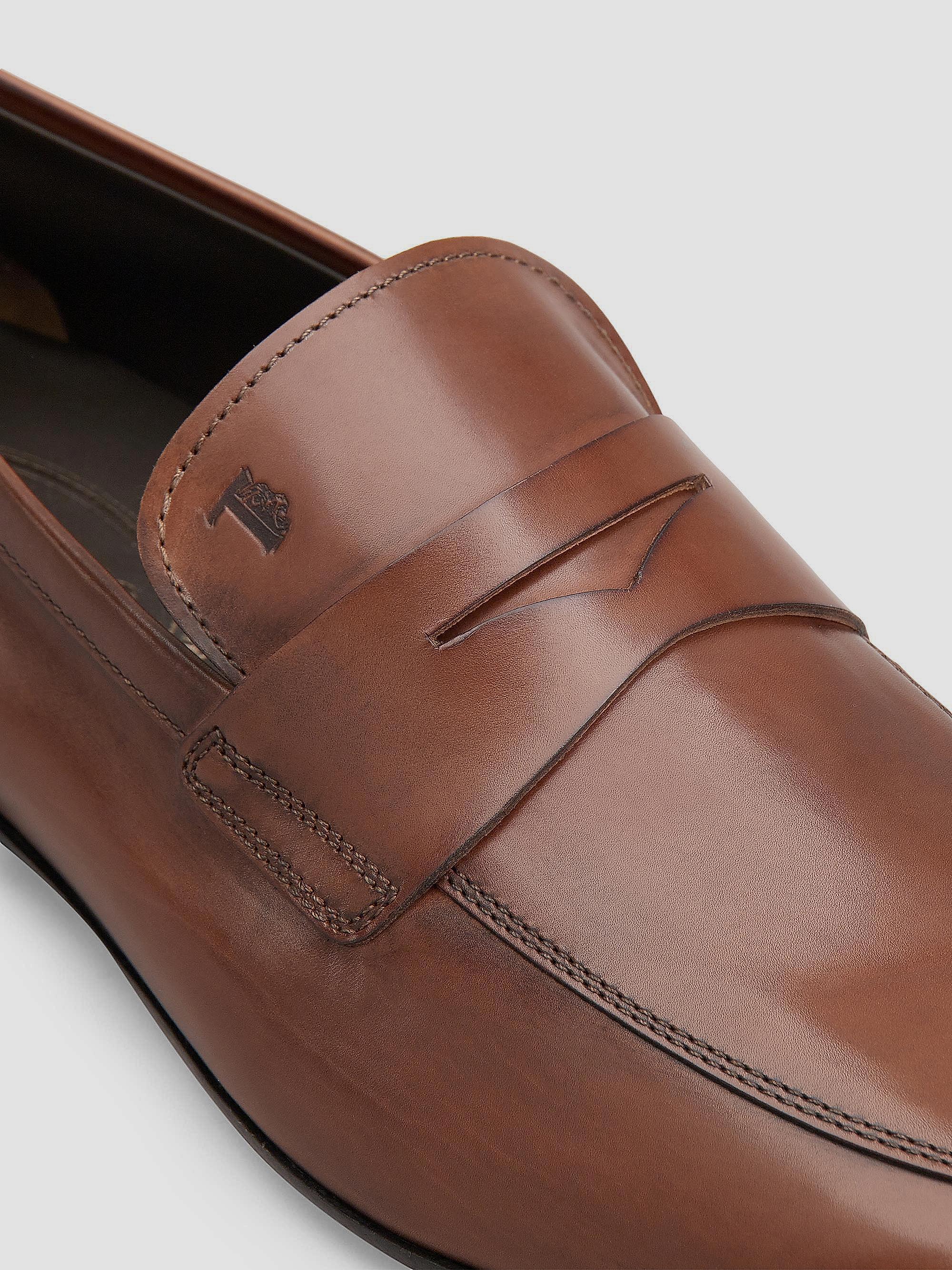 Tod's Mocassino Cuoio Leather Penny Loafers | Saks Fifth Avenue