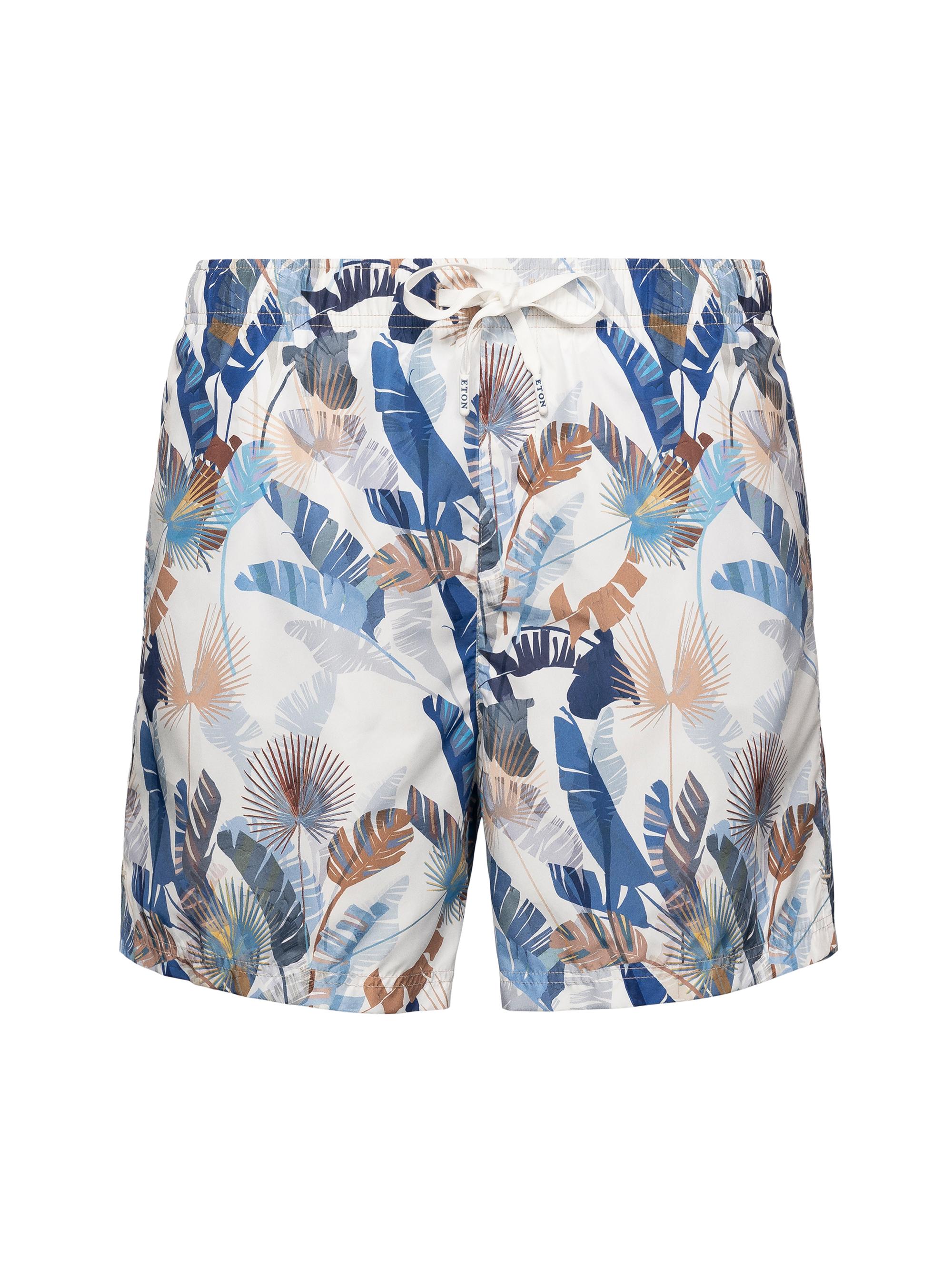 Eton Men's Leaf Drawstring Swim Shorts - Blue