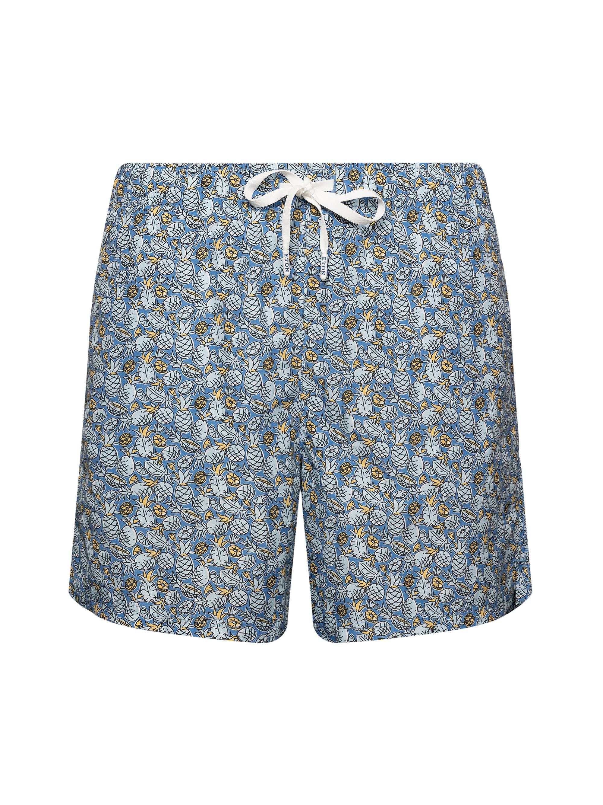 Eton Men's Pineapple Drawstring Swim Shorts - Blue
